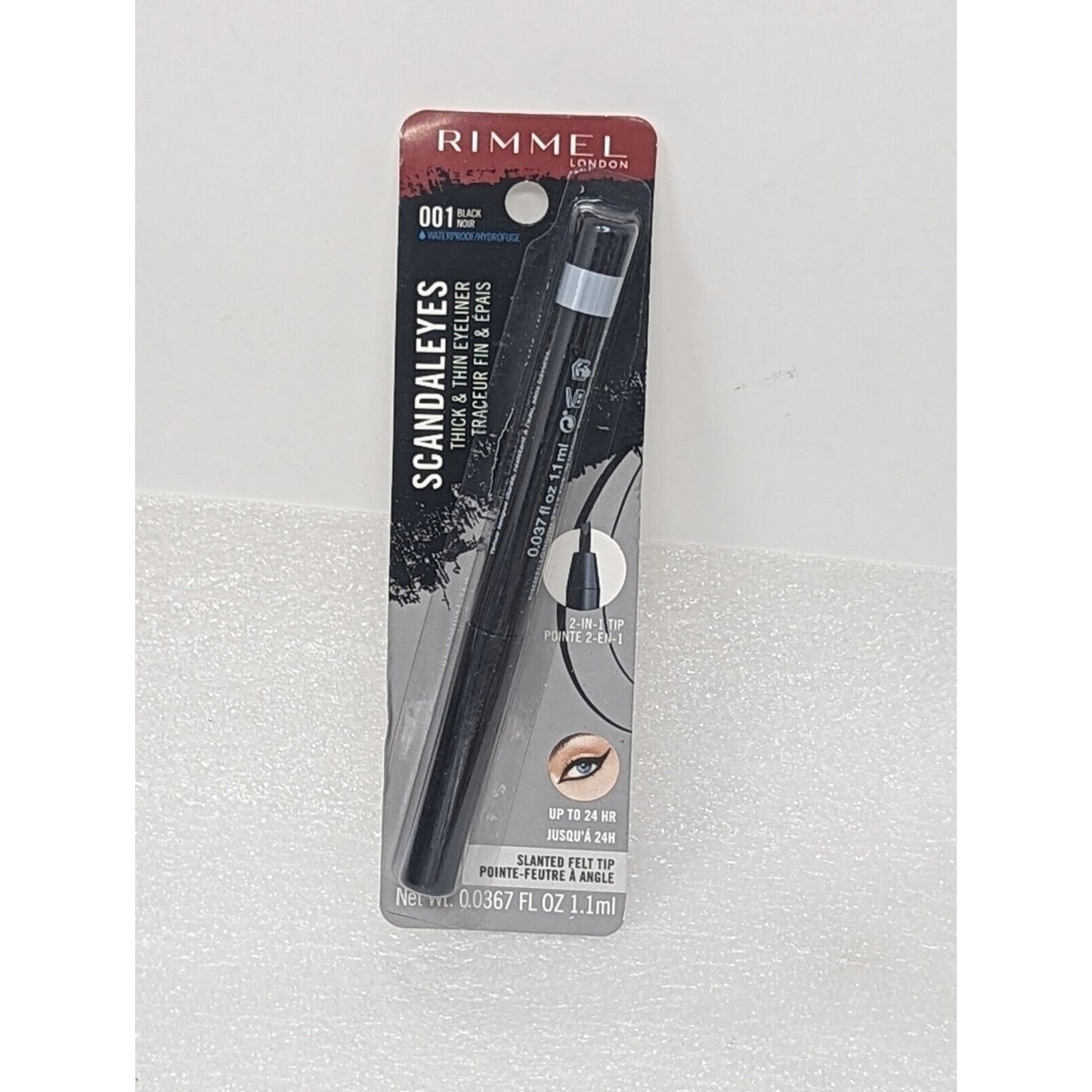 Rimmel London Scandaleyes Thick & Thin Eyeliner 001 Black Slanted Felt Tip