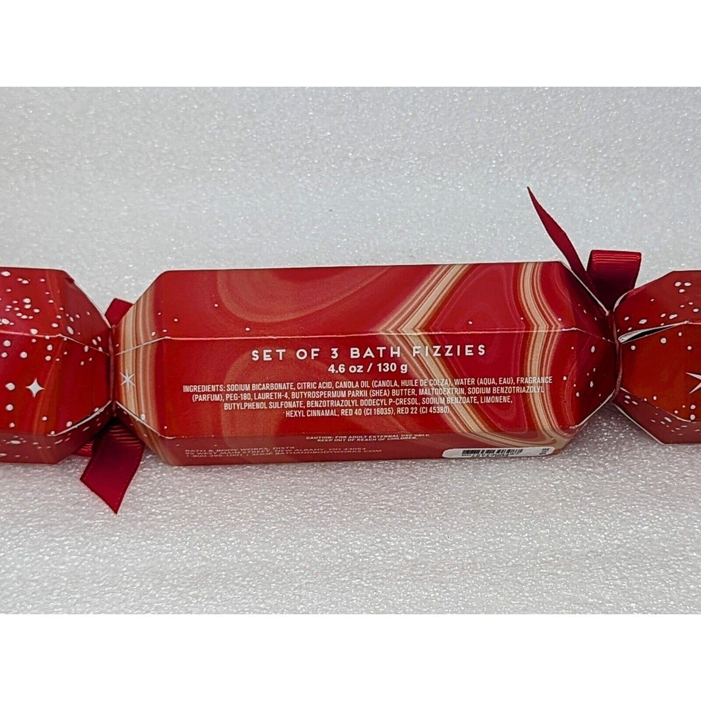 Bath & Body Works Winter Candy Apple Gift Set 3 Bath Fizzies Bombs
