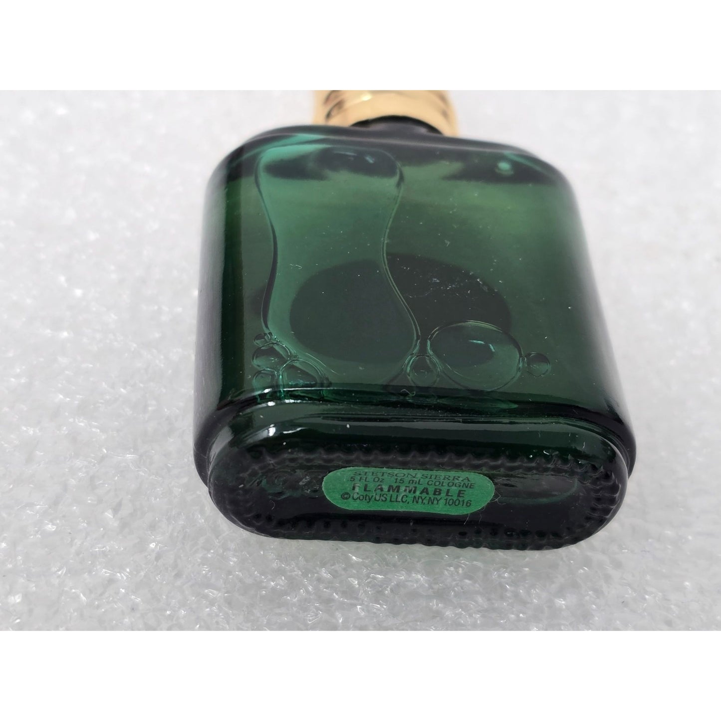 Vintage Stetson Sierra Cologne For Men .5 Oz Green Glass Bottle With Gold Cap