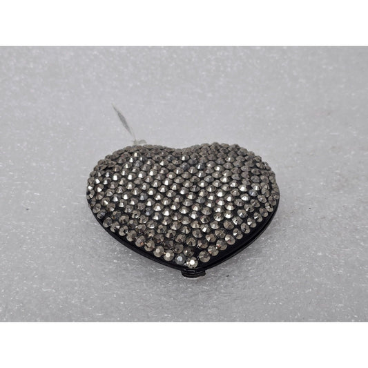 Fashion Box Fashion Mirror Heart-Shaped Rhinestone Compact Mirror
