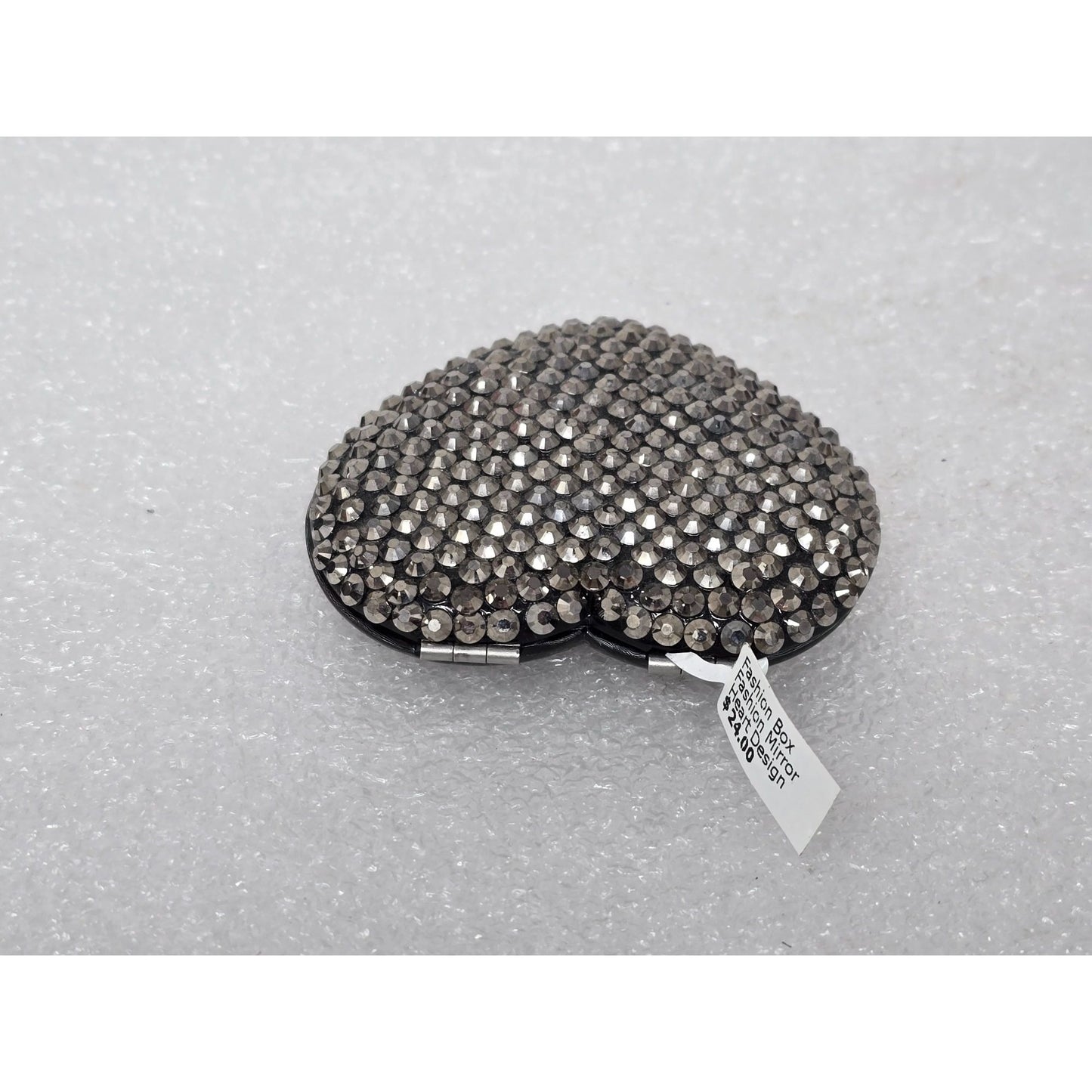 Fashion Box Fashion Mirror Heart-Shaped Rhinestone Compact Mirror