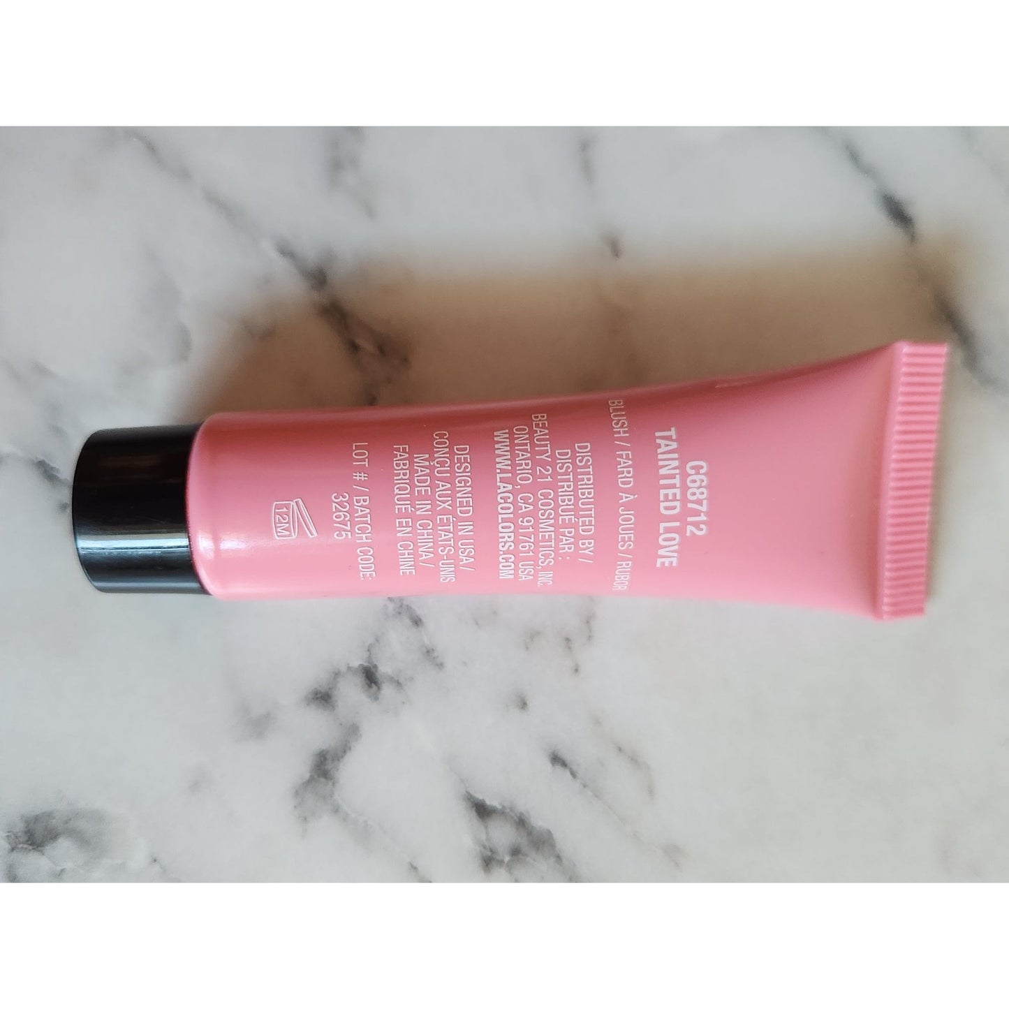 L.A. Colors Cream Gel Blush Tainted Love 0.28 Oz Pink Tube