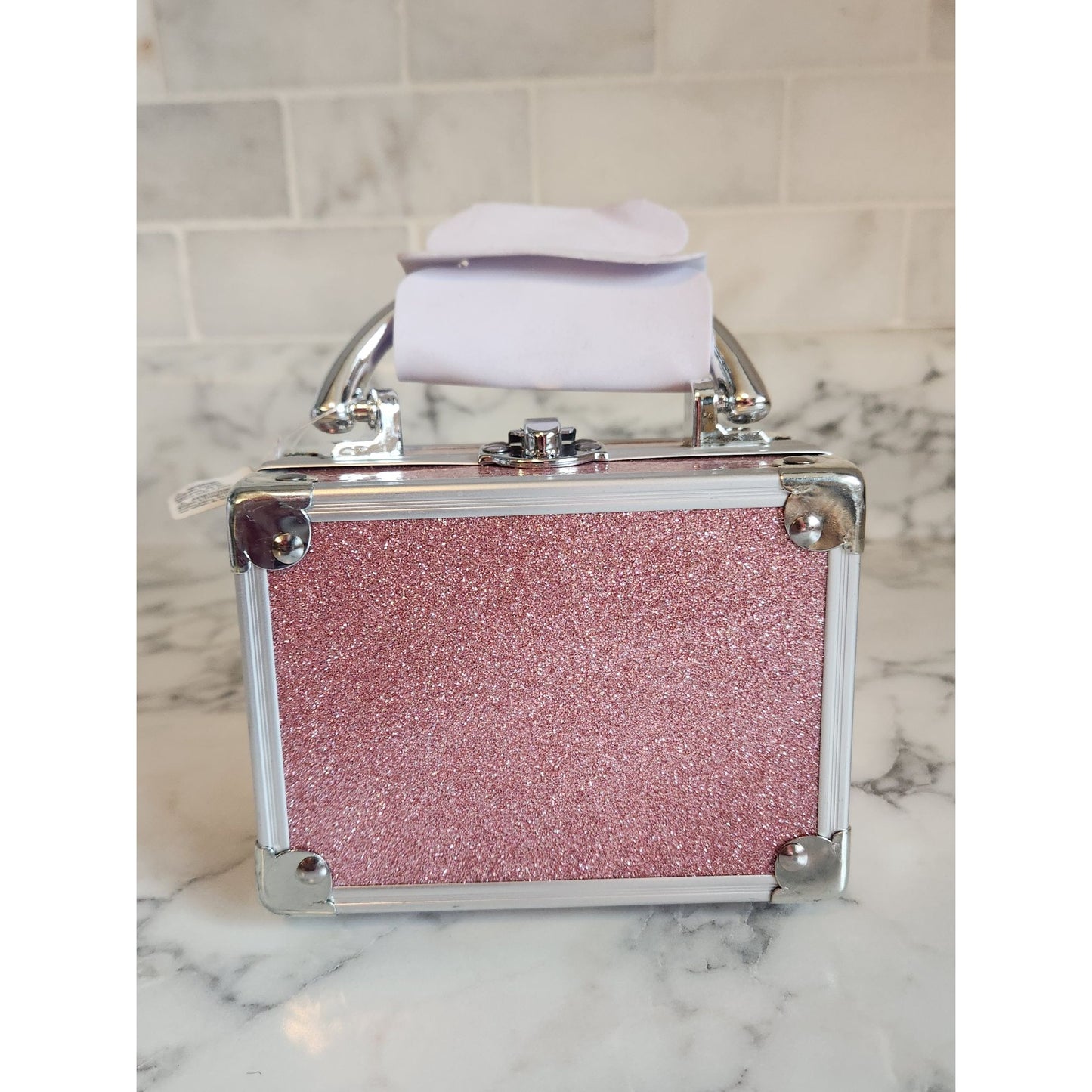 Claires Club Kids Glitter Makeup Set W/ Pink Glitter Case & Handle