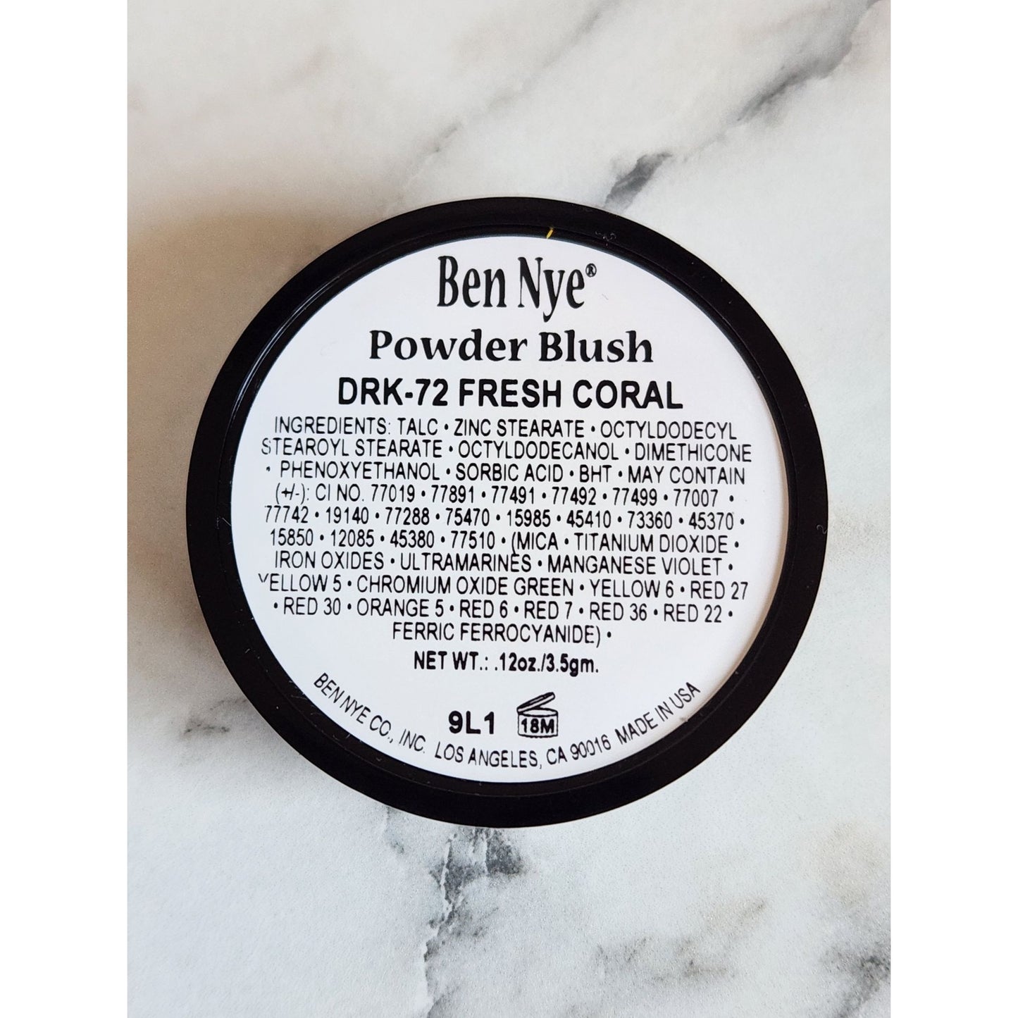 Ben Nye Powder Blush DRK-72 Fresh Coral 3.5g