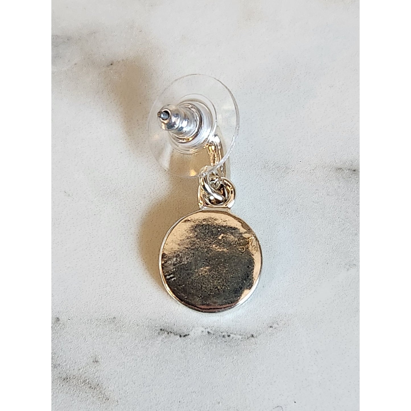 Napier Silver-Tone Crystal Pave Round Drop Earrings