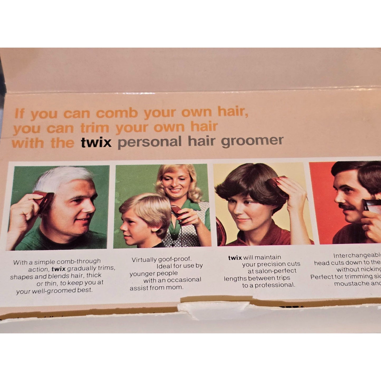 Vintage Wahl Twix Personal Hair Groomer Electric Trimmer Interchangeable Head