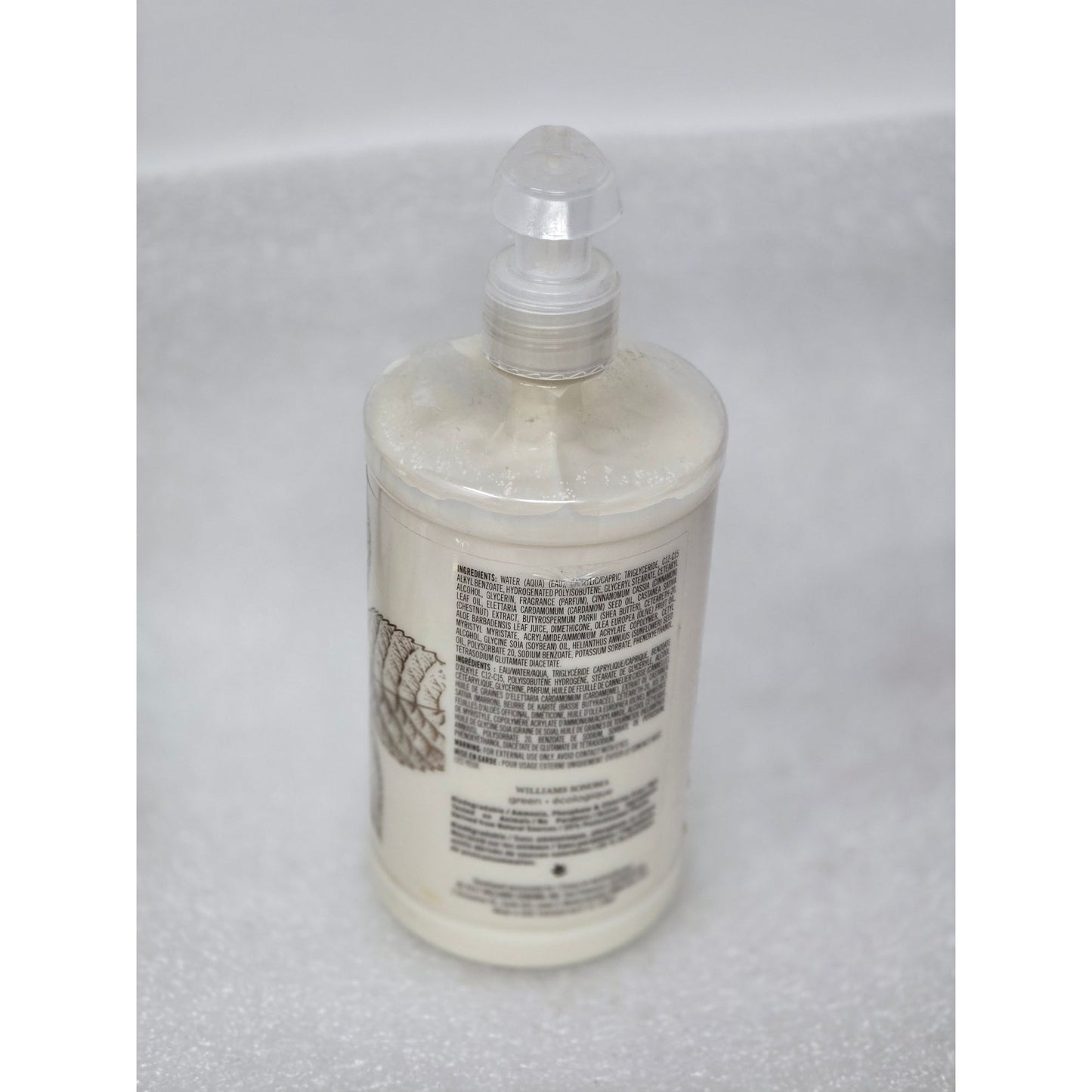 Williams Sonoma Spiced Chestnut Hand Lotion 16Oz Essential Oils Cinnamon & Clove