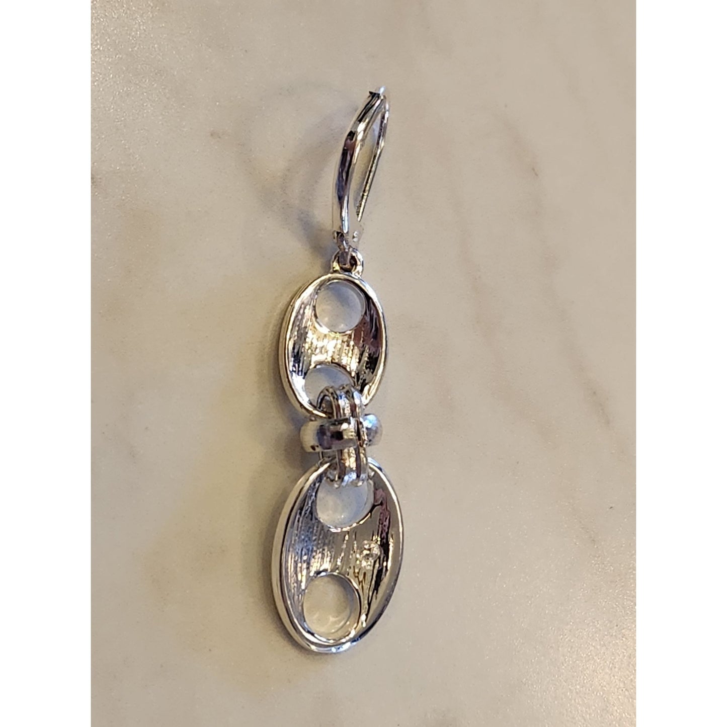 Gloria Vanderbilt Silver-Tone Oval Drop Earrings With Leverback Closure