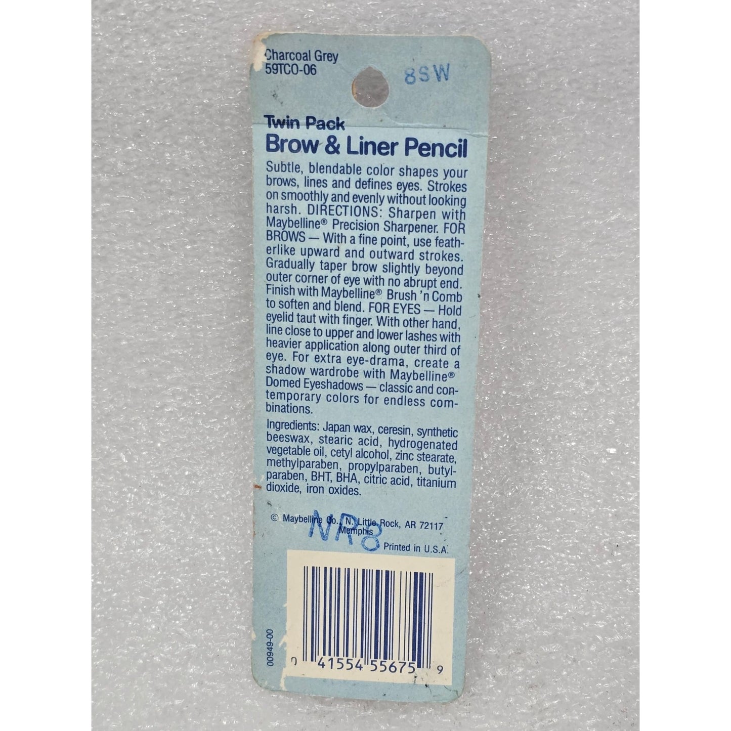 Vintage Maybelline Twin Pack Brow & Liner Pencil Charcoal Grey 59TCO-06 Sealed