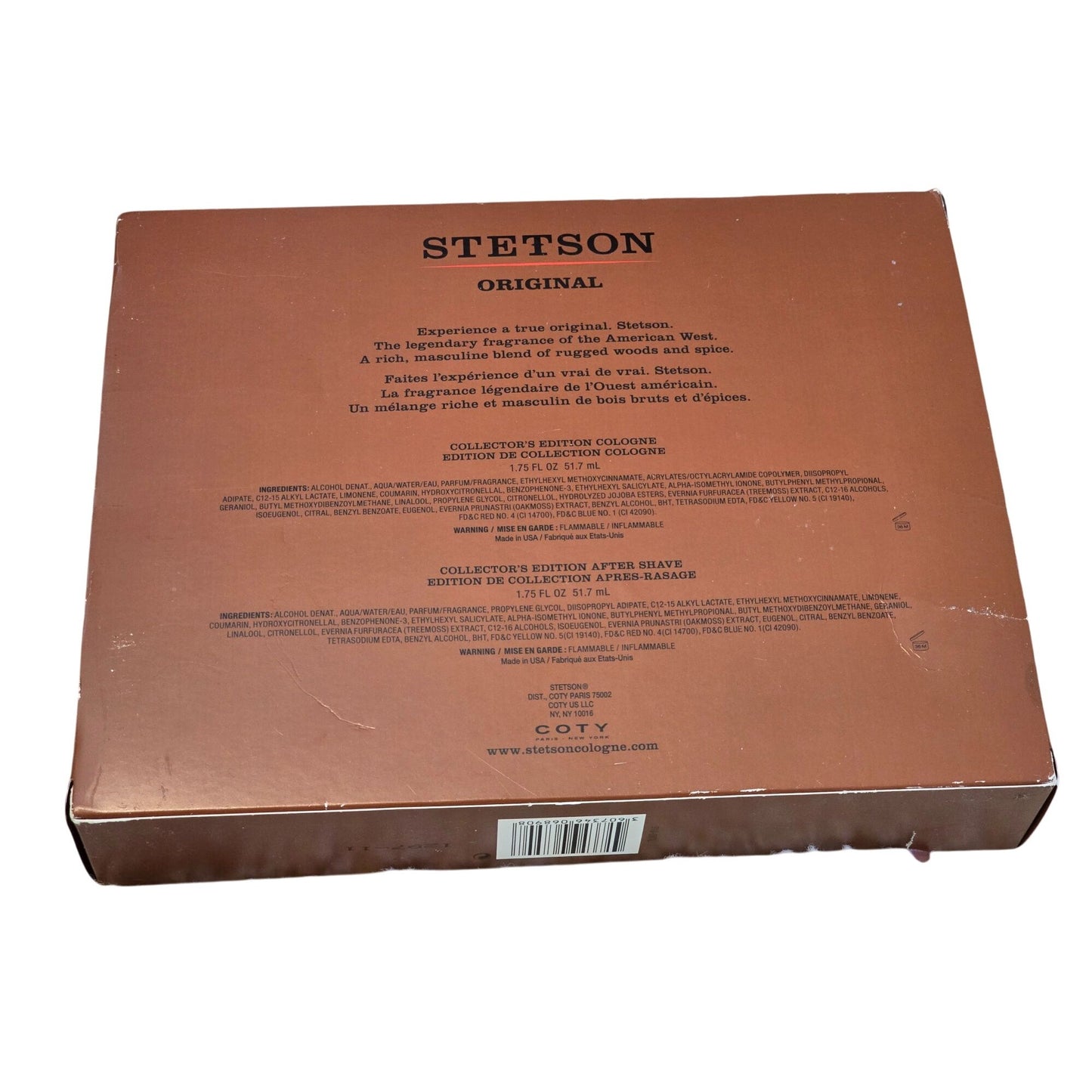 Stetson Original Collectors Edition Cologne & After Shave Gift Set 1.75 Oz Each