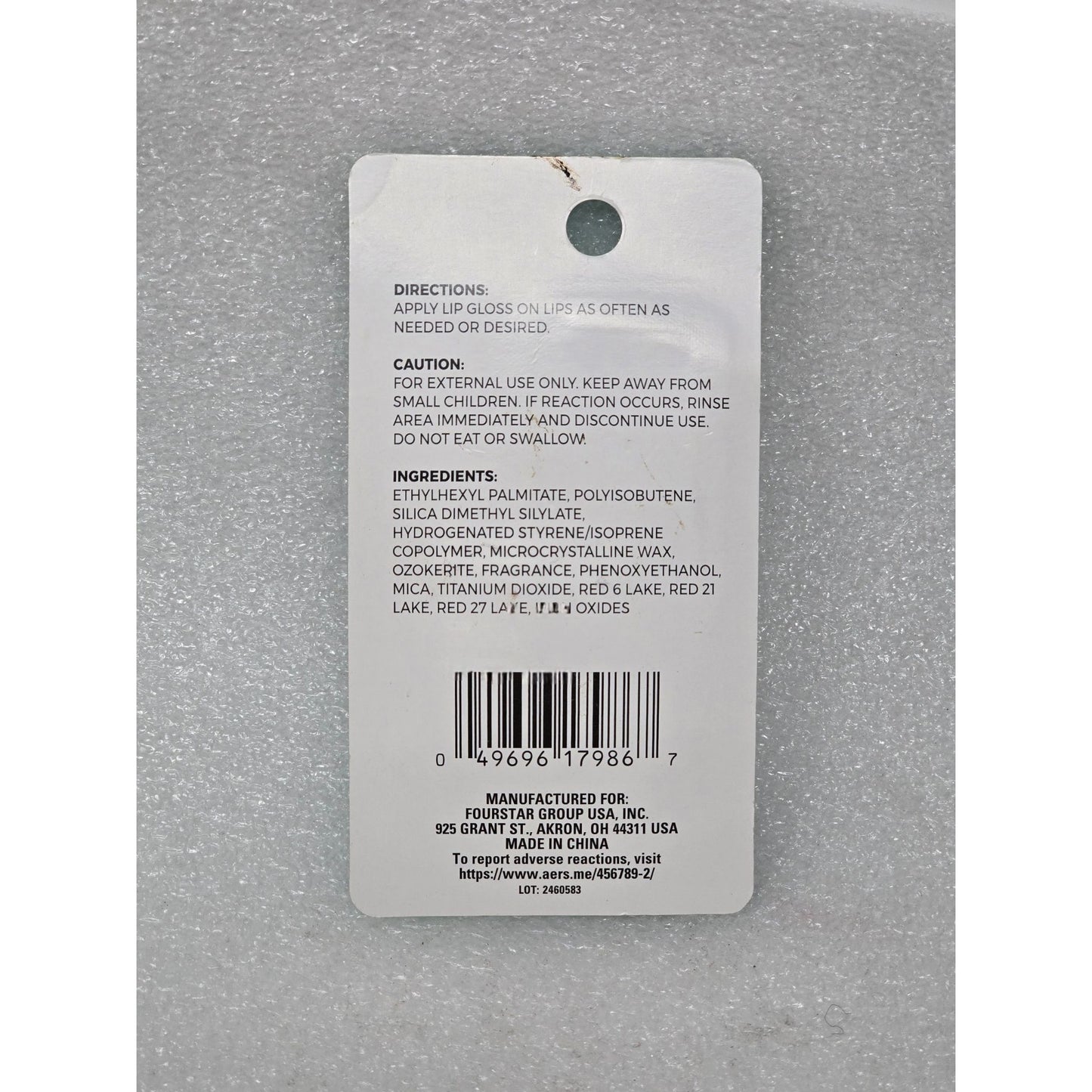 B. Color Berry Scented Swirl Lip Gloss 0.15 Fl Oz Paraben & Phthalate Free