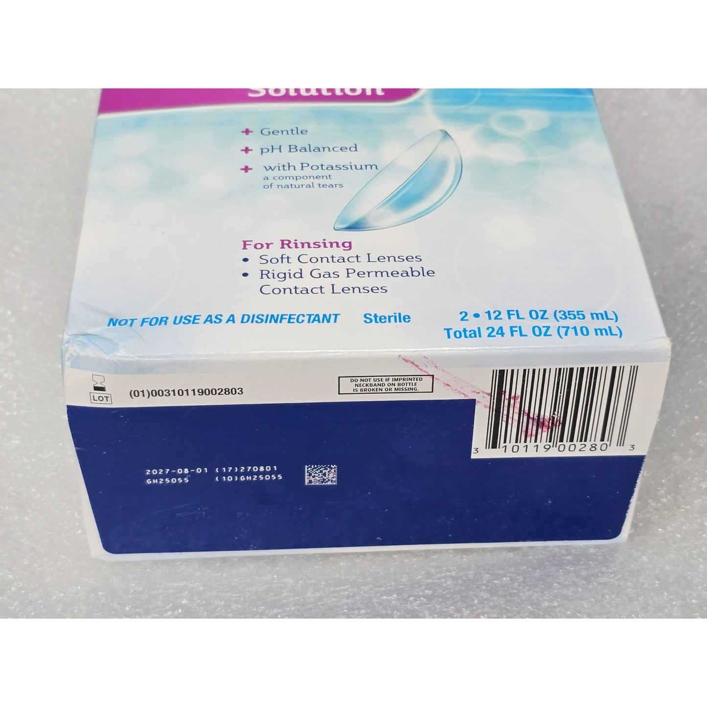 Bausch + Lomb Sensitive Eyes Saline Solution 24 Fl Oz For Rinsing Contact Lenses