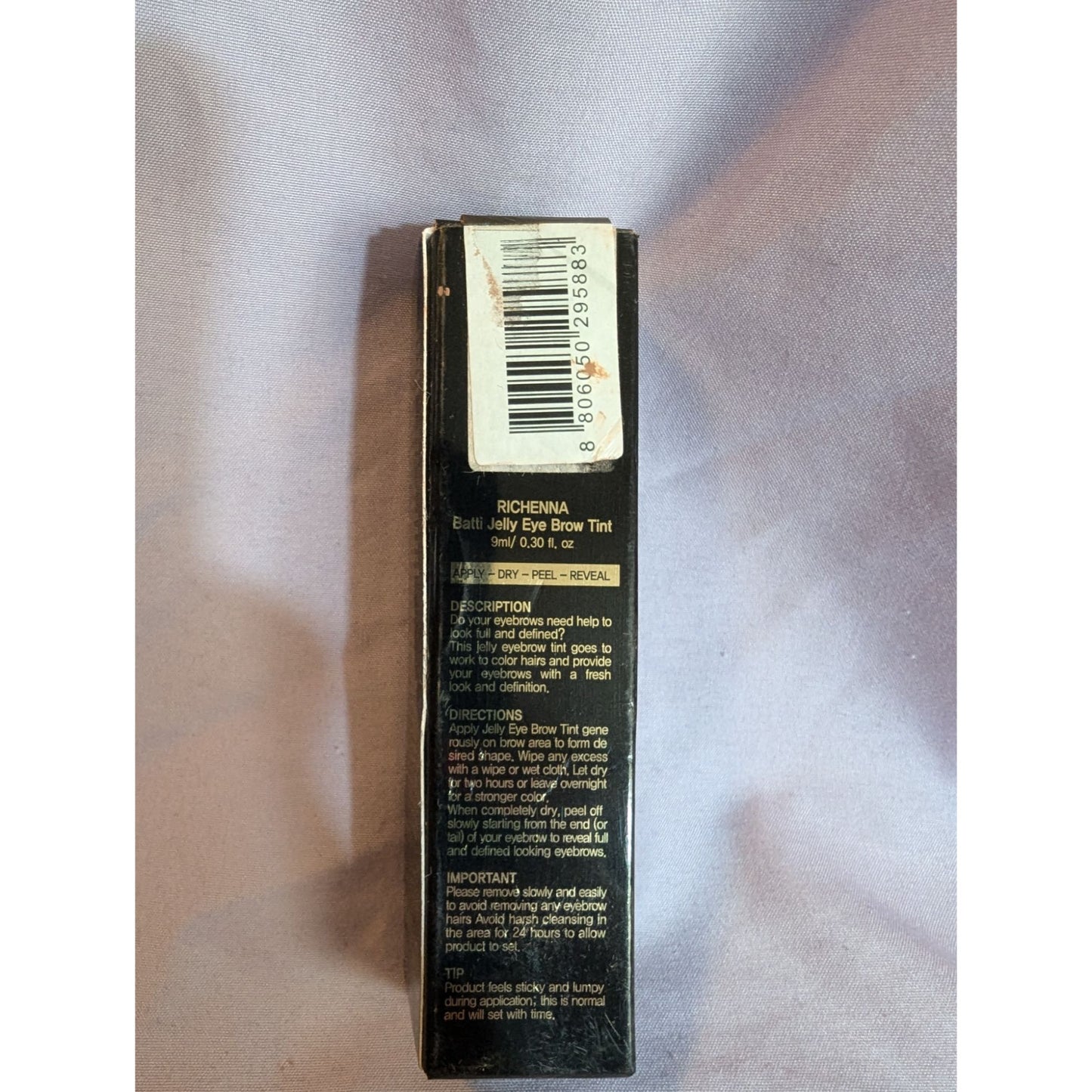 Richenna Batti Jelly Eye Brow Tint Dark Brown Peel-Off Long-Lasting Formula