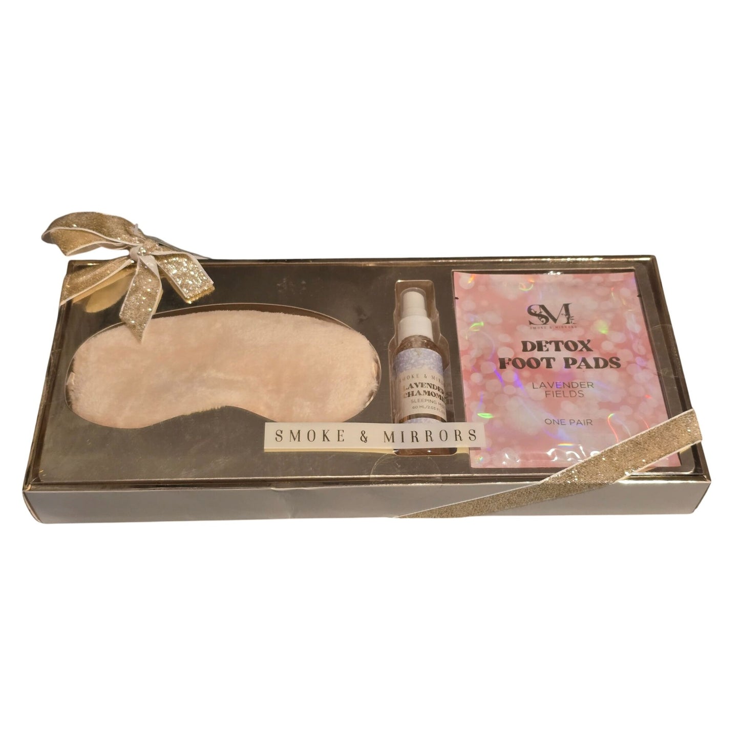 Smoke & Mirrors Spa Relaxation Gift Set Sleep Mask Sleeping Mist Detox Foot Pads