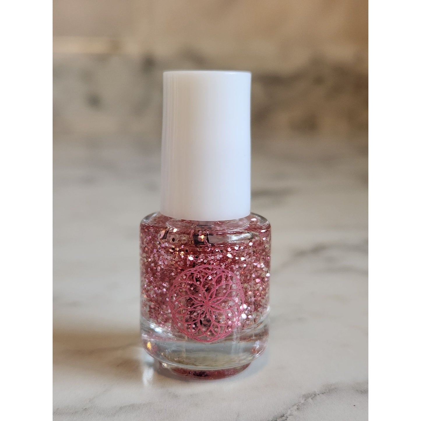 4-Piece Mini Nail Polish Set With Pastel Yellow Pink Glitter & Lavender Shades