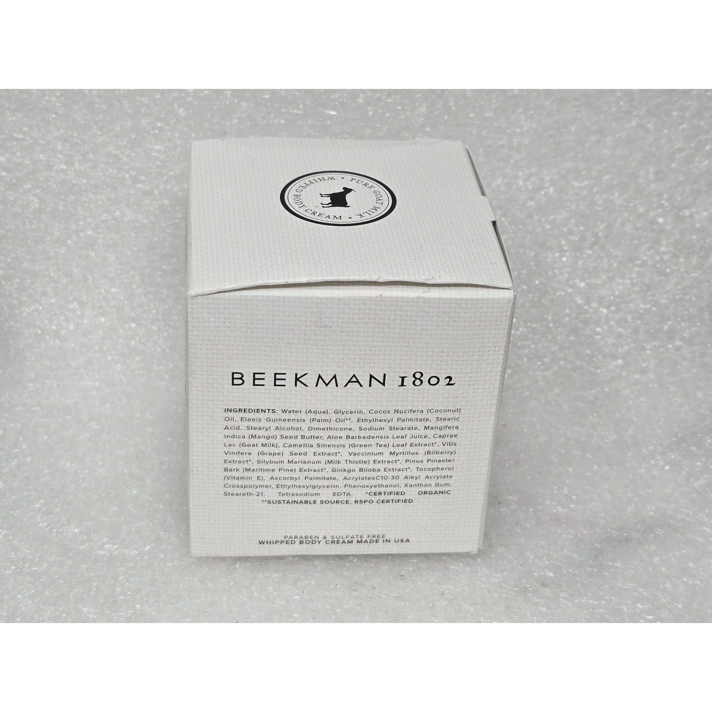 Beekman 1802 Pure Goat Milk Whipped Body Cream 8 Fl Oz Made In USA