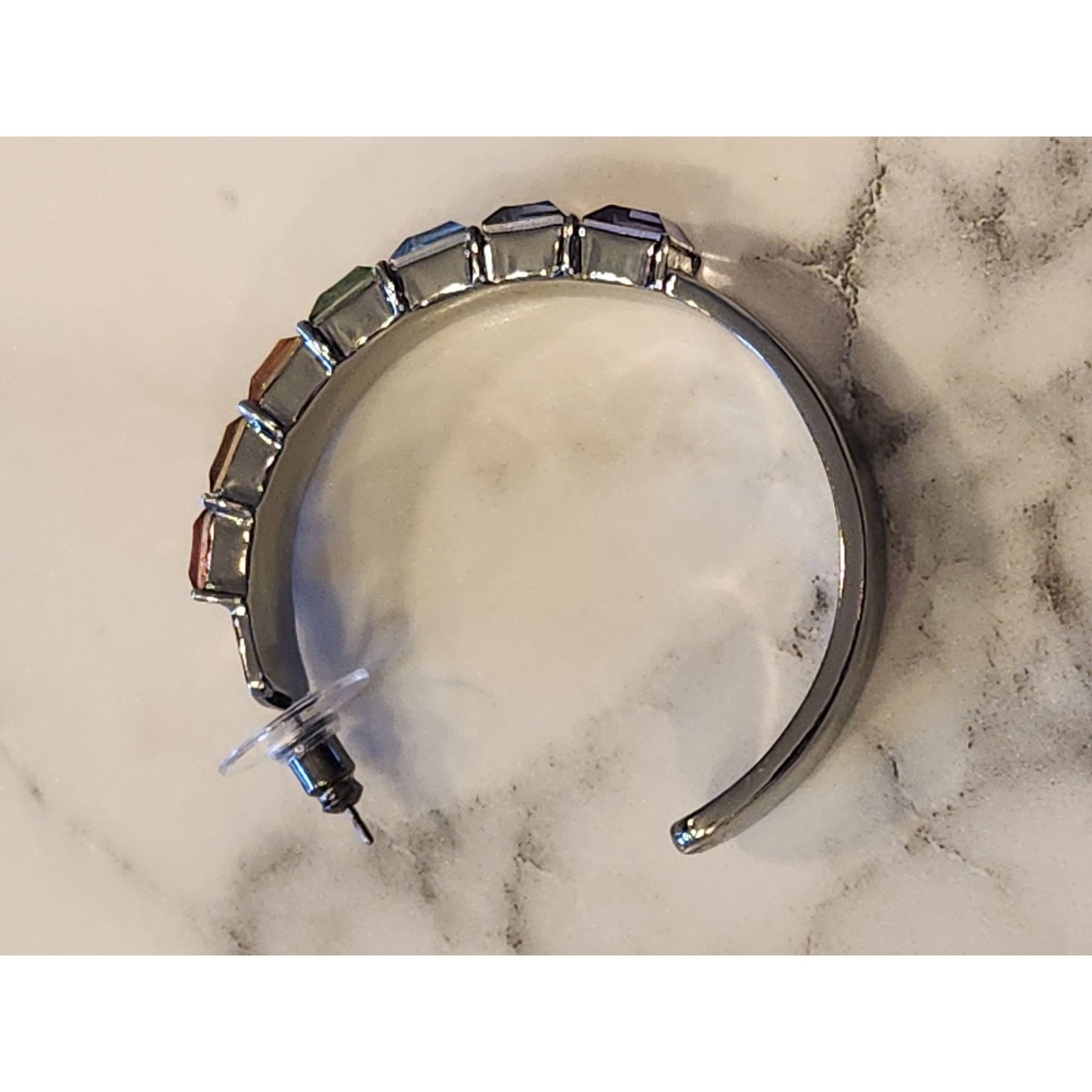 Simply Vera Vera Wang Hoop Earrings With Multicolor Gemstones