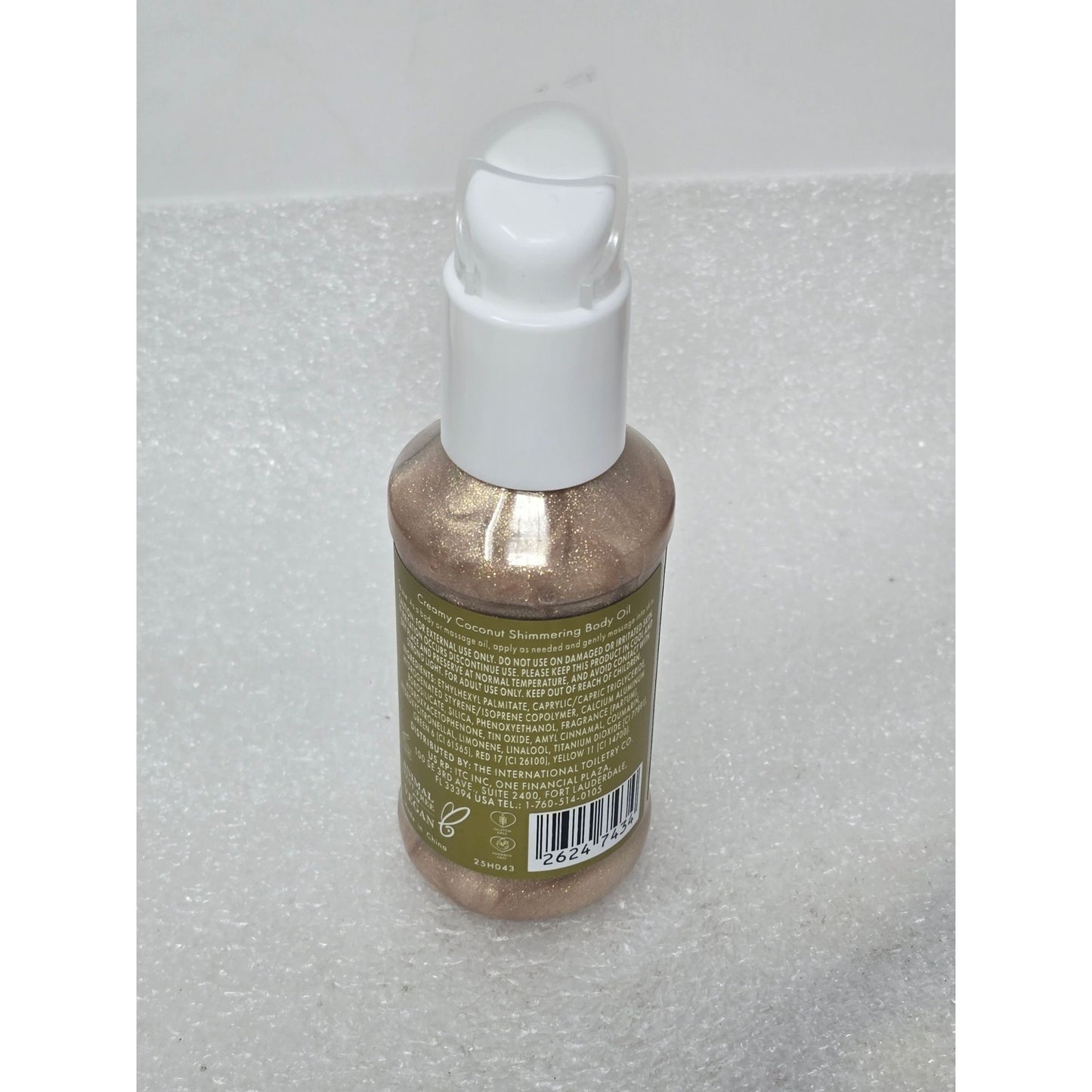 Glow Creamy Coconut Shimmering Body Oil 3.71 Fl Oz Hydrating Lightweight Formula