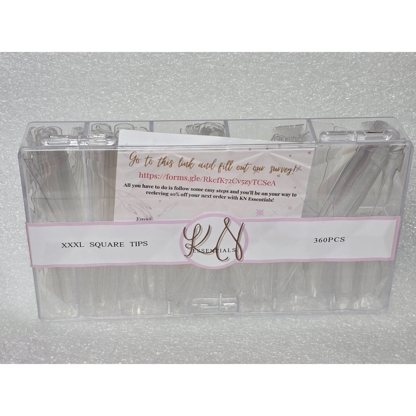 XXXL Square Nail Tips 360 PCS By Ex Essentials