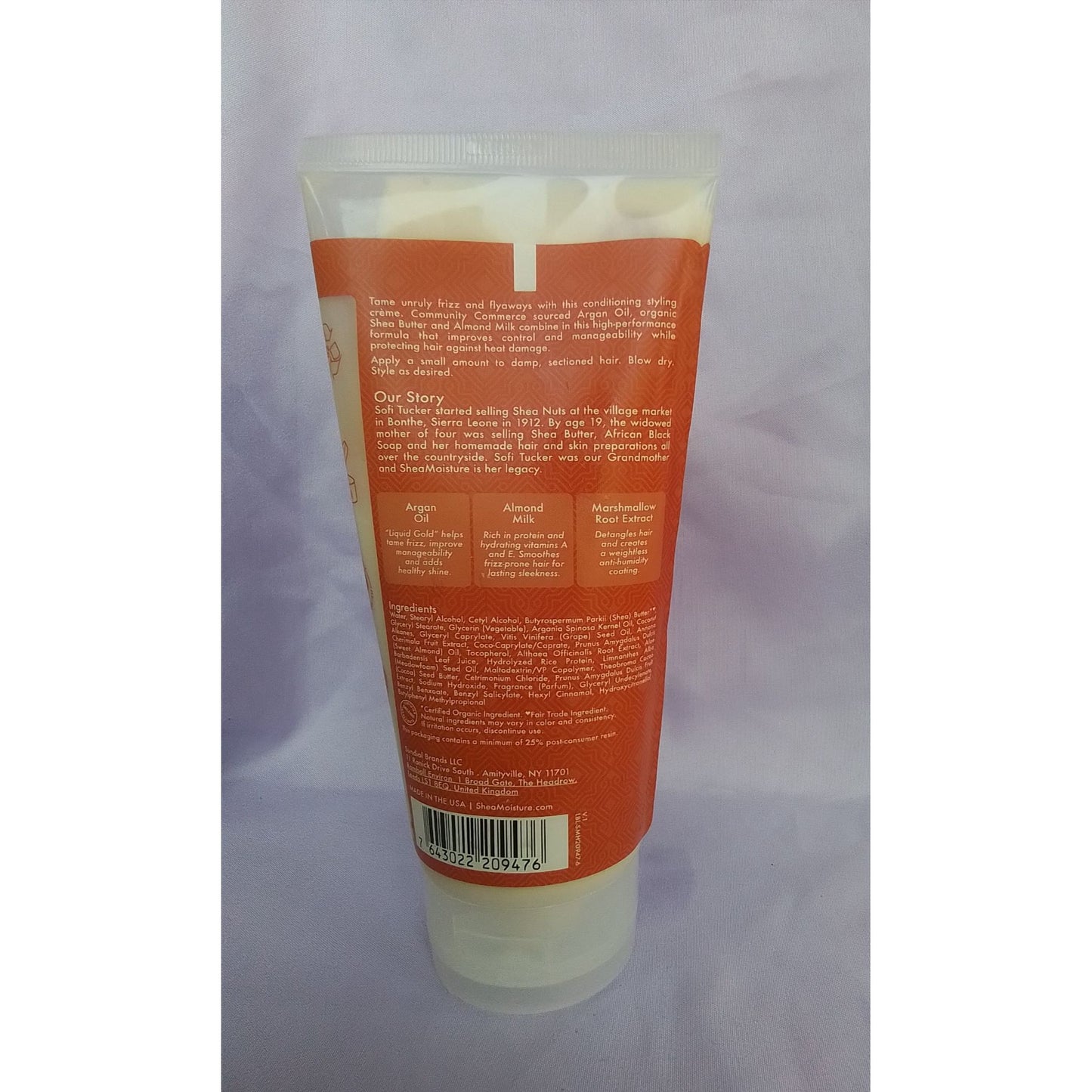 Shea Moisture Smooth & Tame Blow Out Crème Argan Oil & Almond Milk 177 mL