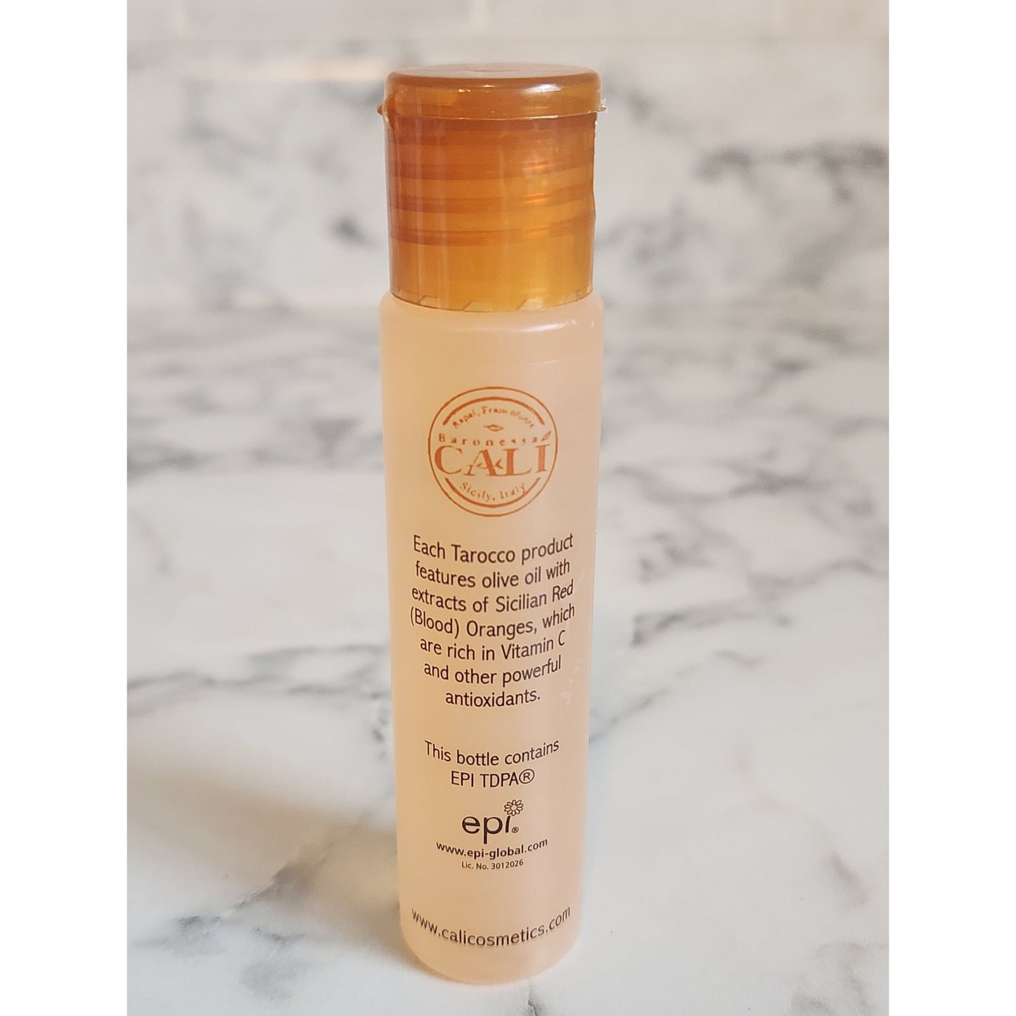 Tarocco Sicilian Red Orange Hotel Bath Set Travel Size