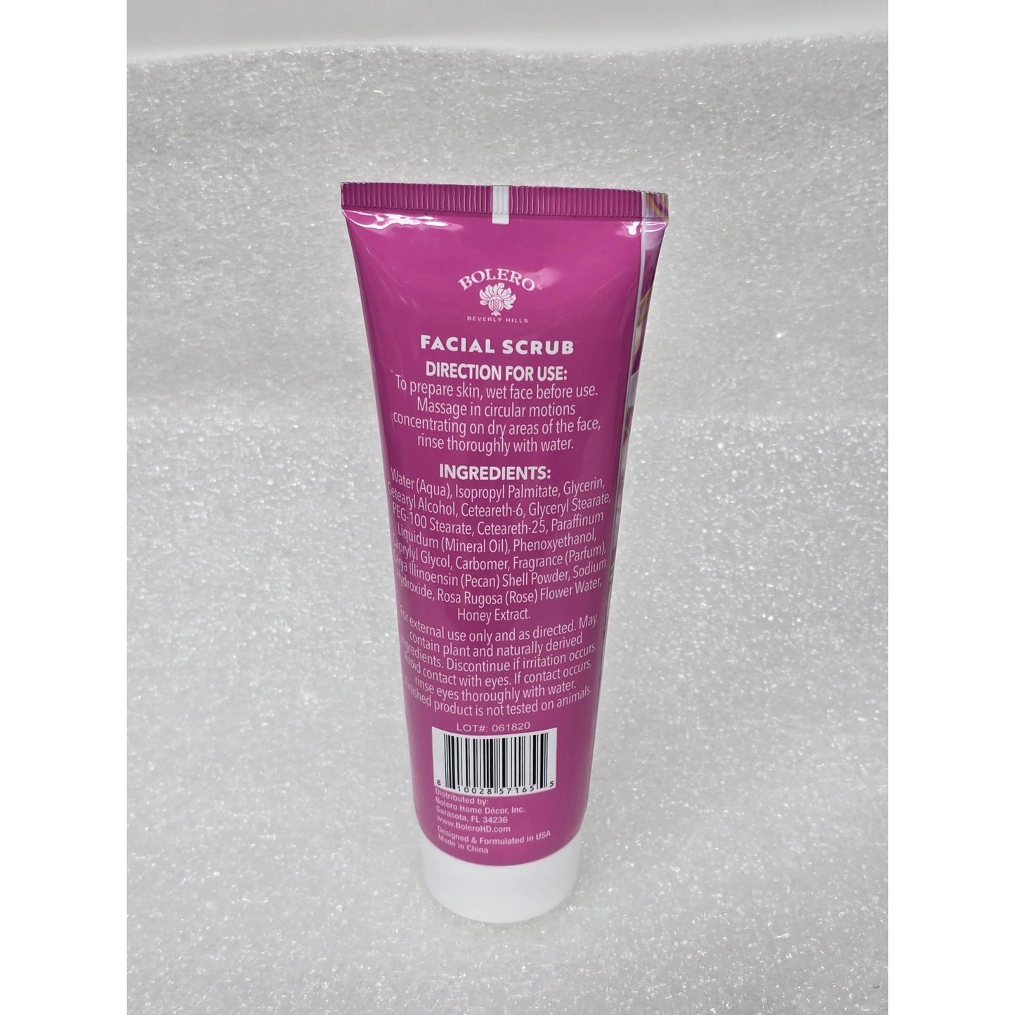 Bolero Rose Water & Honey Facial Scrub 5 Oz