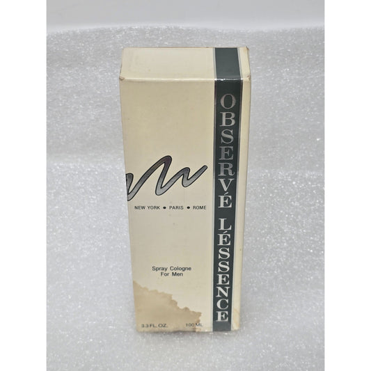 Observe Lessence Spray Cologne For Men 3.3 Fl Oz 100ML New York Paris Rome Boxed
