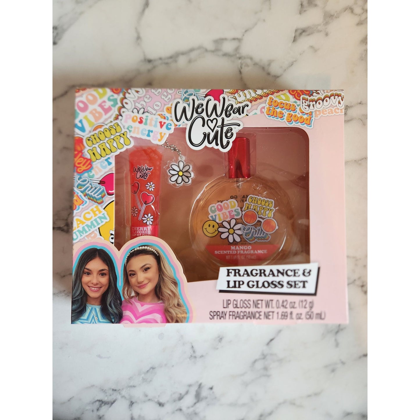 We Wear Cute Fragrance & Lip Gloss Set Mango Scented Lip Gloss & Spray Fragrance