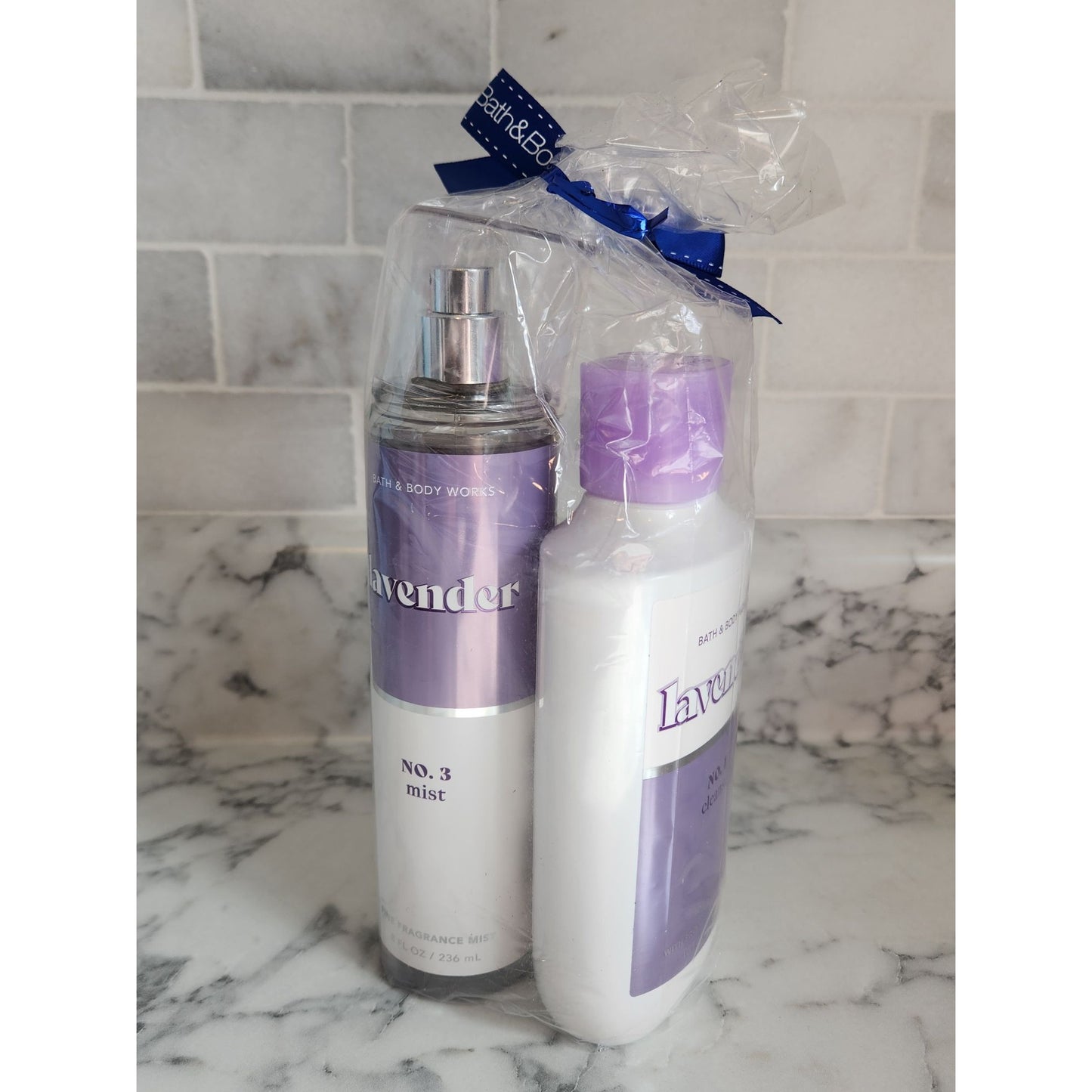 Bath & Body Works Lavender No 1 Cleanse Body Wash & No 3 Fragrance Mist Set