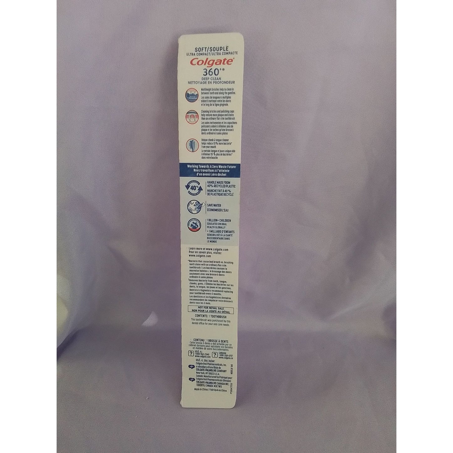 Colgate 360° Ultra Soft Toothbrush Purple & White