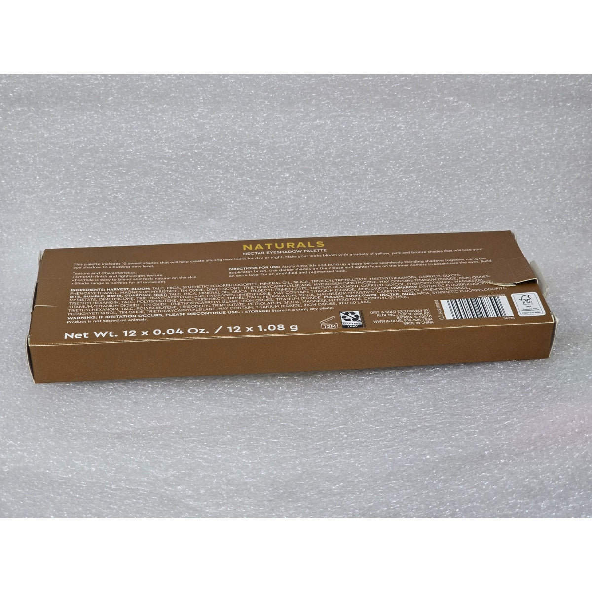 Lacura Naturals Nectar Eyeshadow Palette 12 Shades With Brush & Mirror