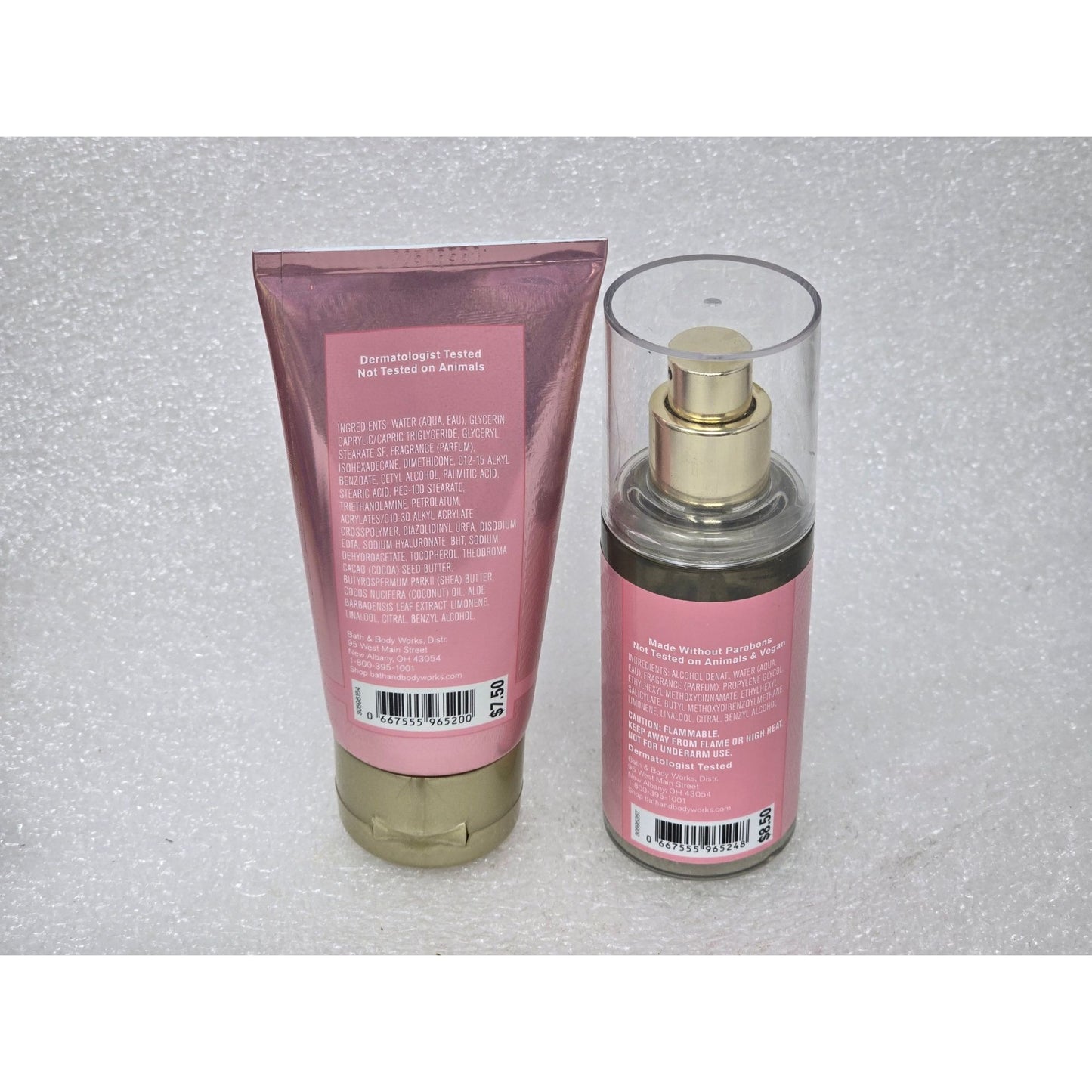 Bath & Body Works Champagne Toast Body Cream & Fine Fragrance Mist Set Travel Sz