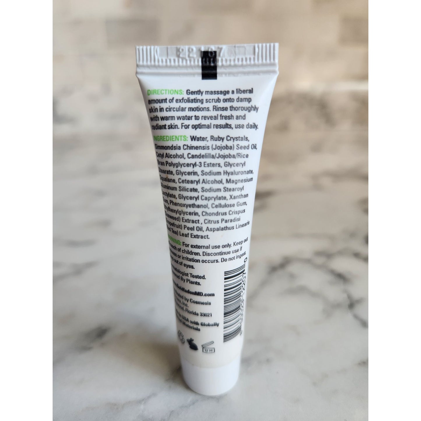 Goldfaden MD Doctors Scrub Ruby Crystal Microderm Exfoliator 0.5 Oz Travel Size