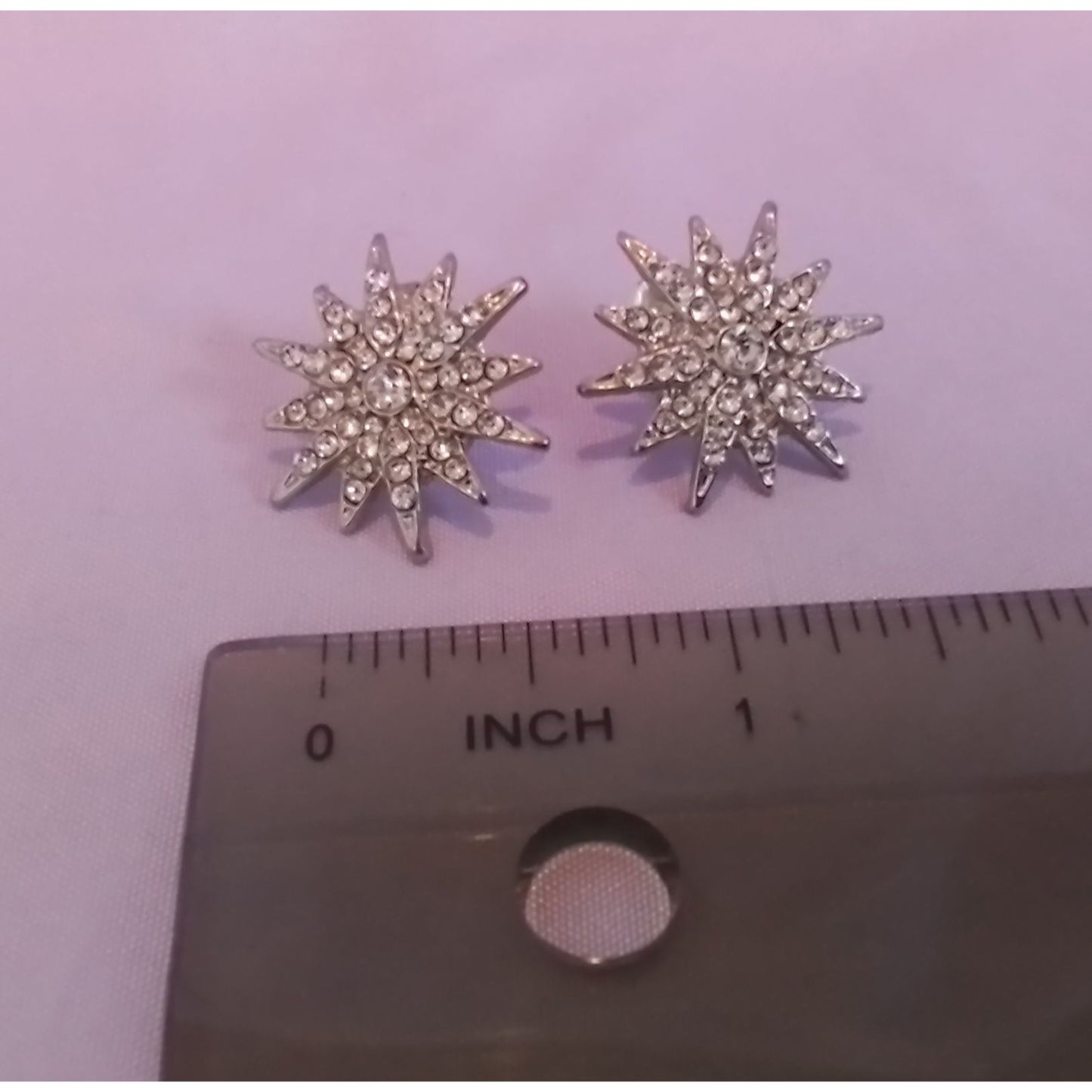 Vintage Crystal Starburst Earrings