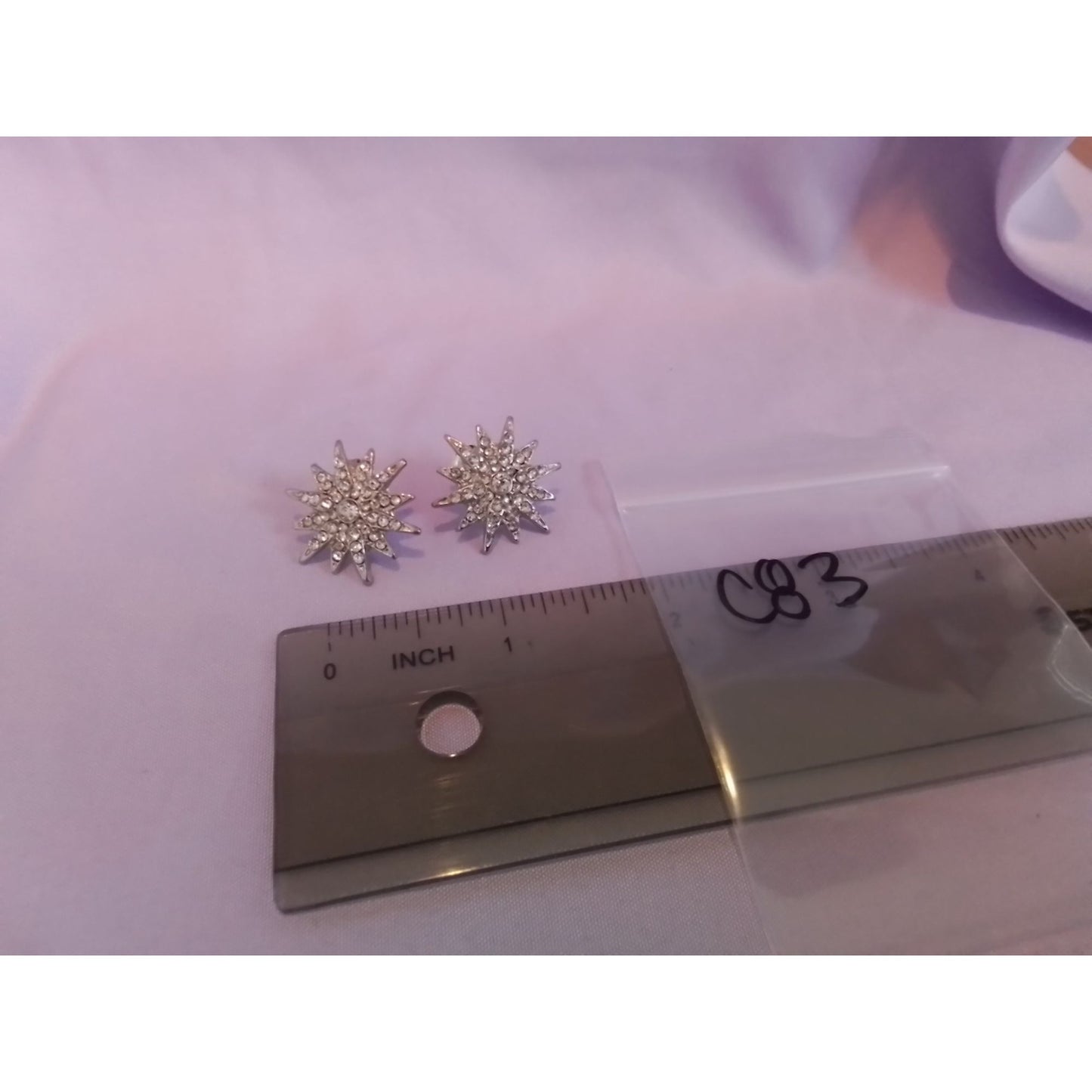 Vintage Crystal Starburst Earrings