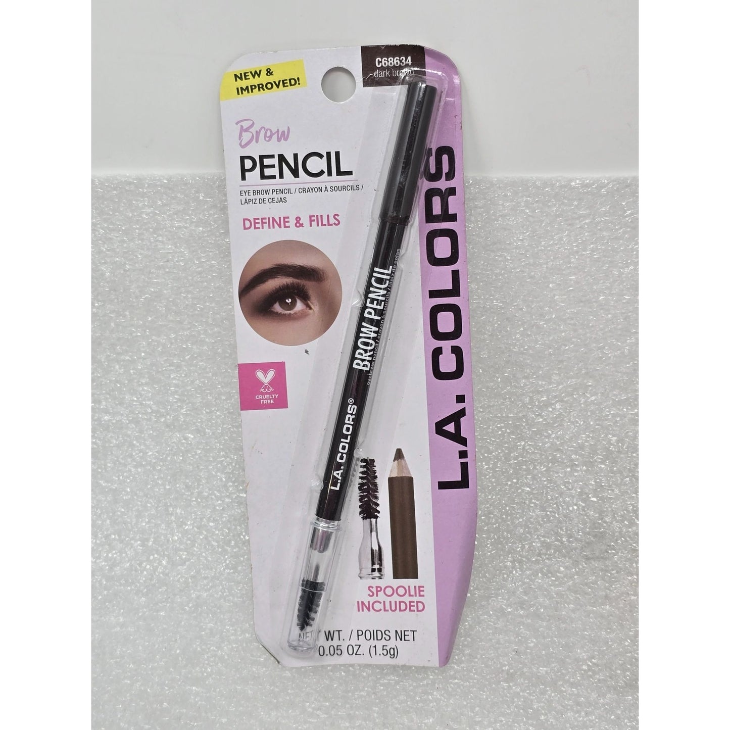 L.A. Colors Brow Pencil With Spoolie Dark Brown