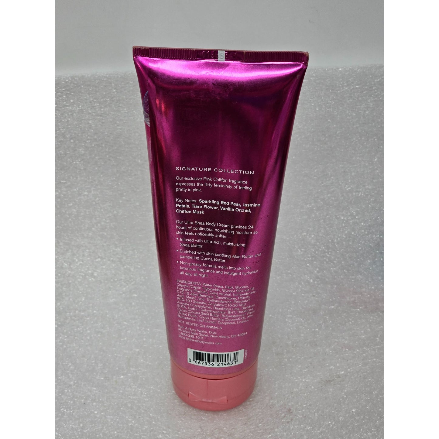 Bath & Body Works Pink Chiffon Ultra Shea Body Cream 8 Oz Signature Collection