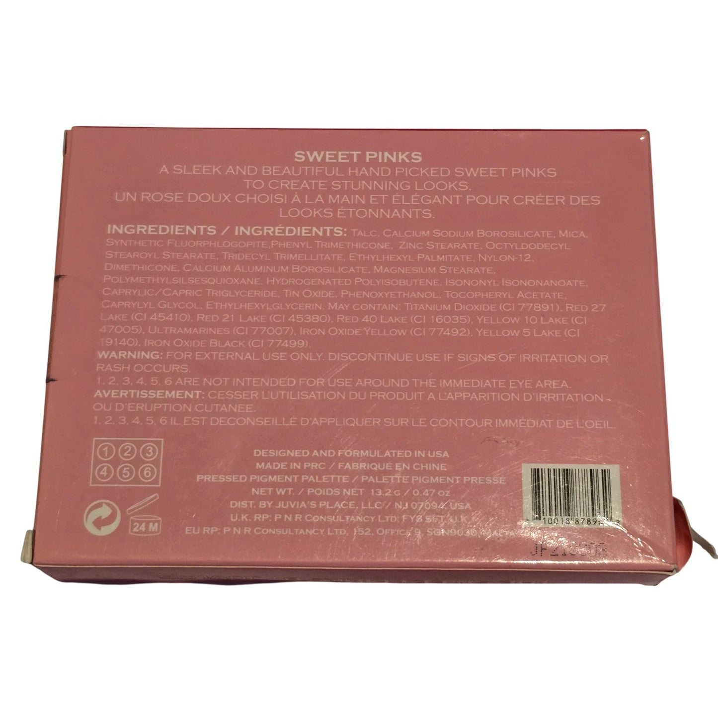 Juvias Place The Sweet Pinks 6-Color Eyeshadow Palette