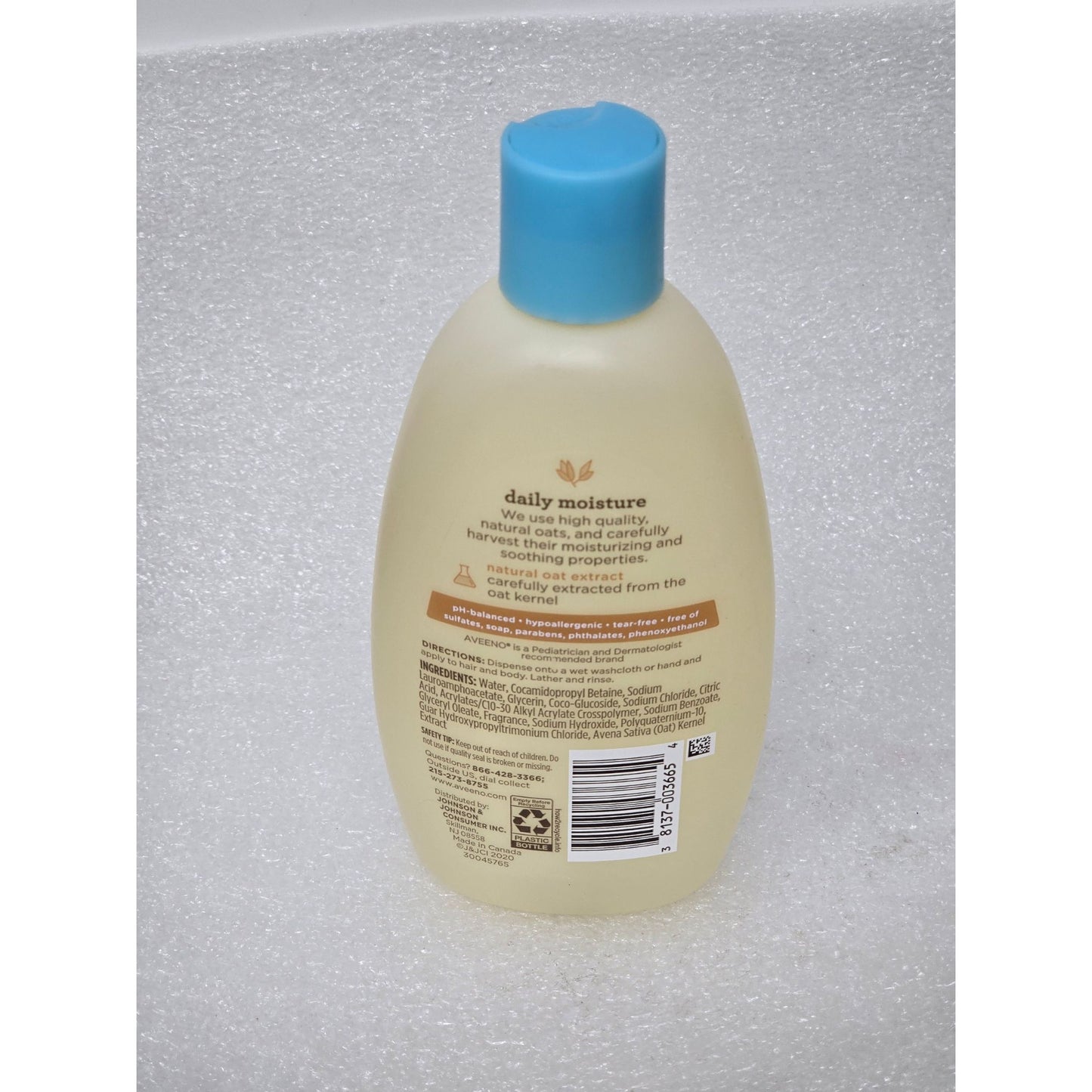 Aveeno Baby Daily Moisture Wash & Shampoo Natural Oat Extract Gentle
