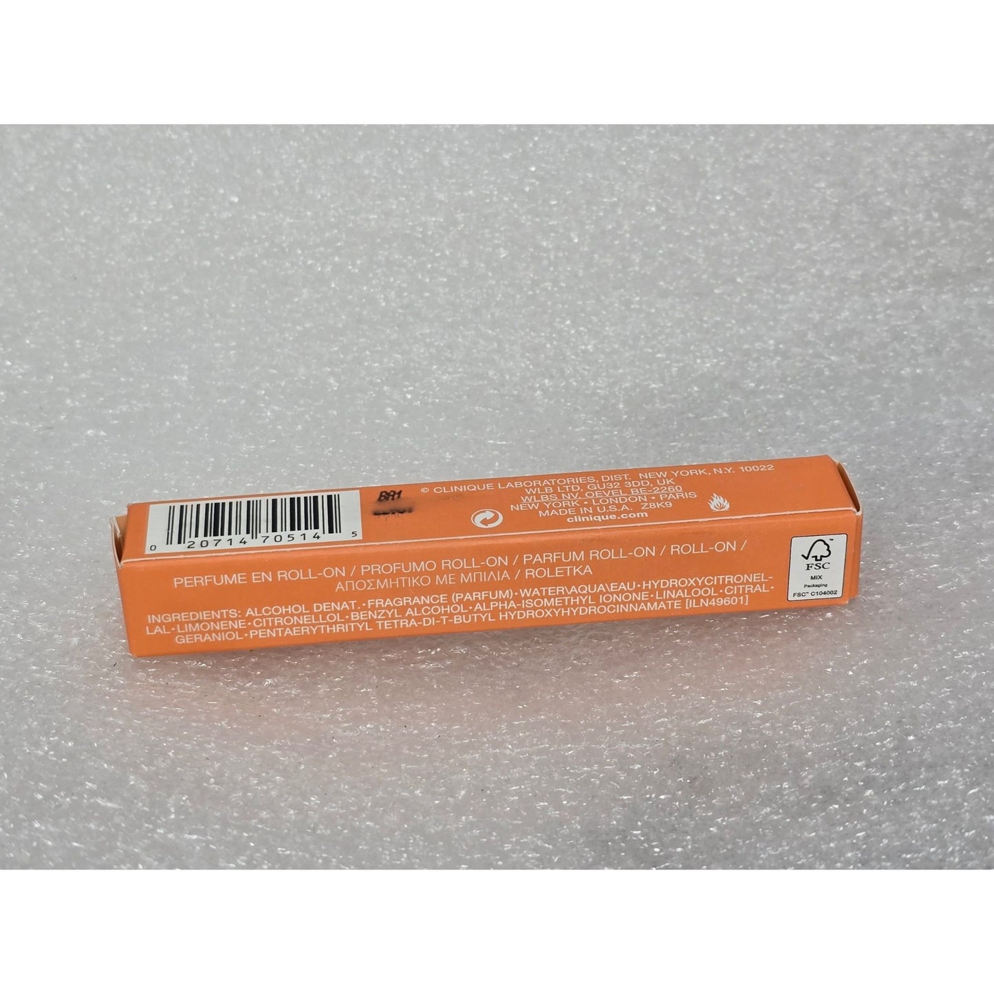 Clinique Happy Perfume Rollerball .34 Oz Citrus Floral Fragrance New In Box