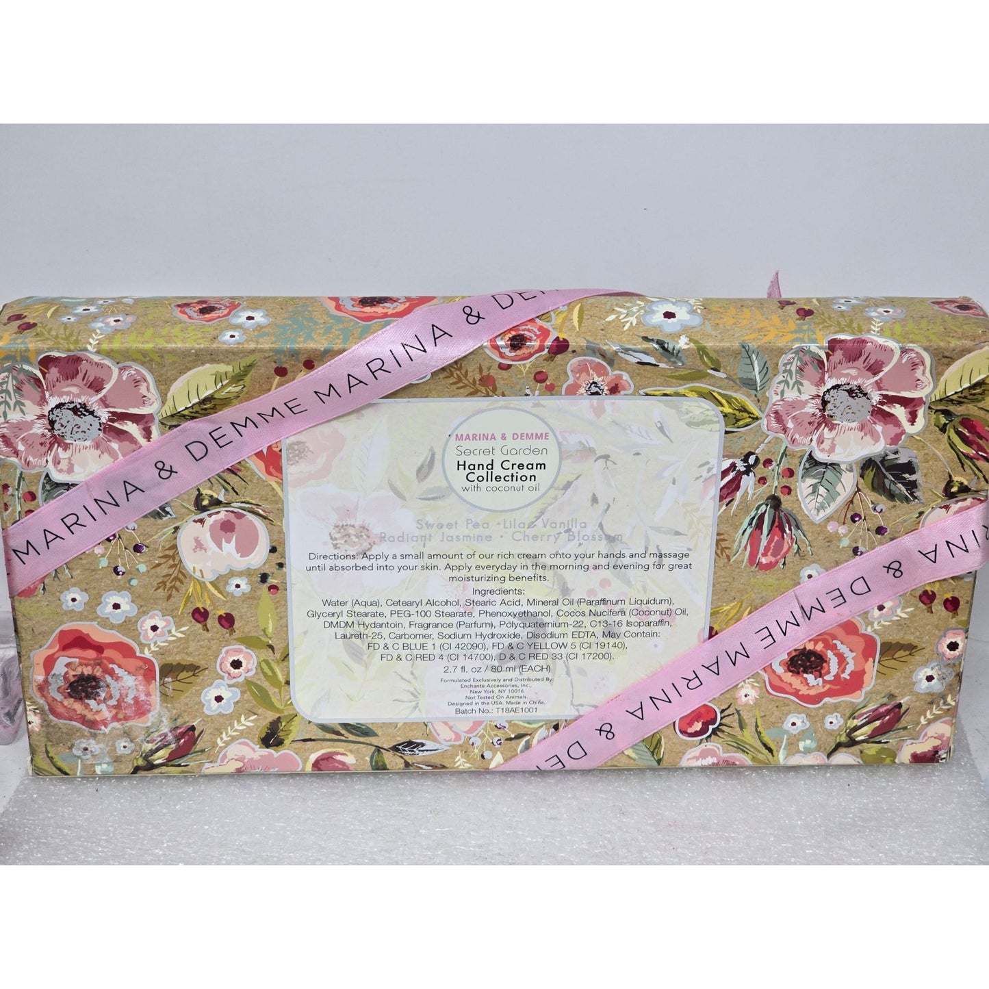 Marina & Demme Secret Garden Hand Cream Collection Gift Set With Coconut Oil