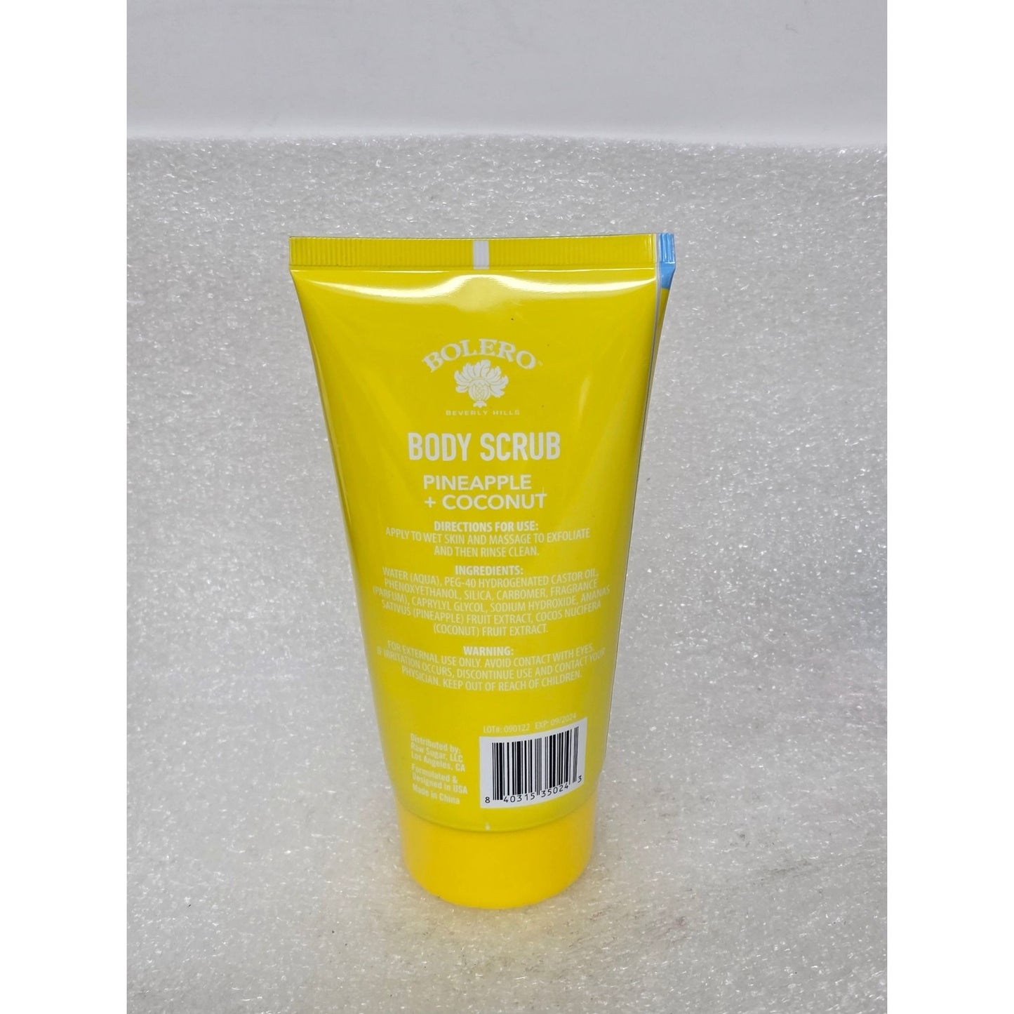 Tropical Getaway Pineapple + Coconut Body Scrub 5 Oz By Bolero Beverly Hills