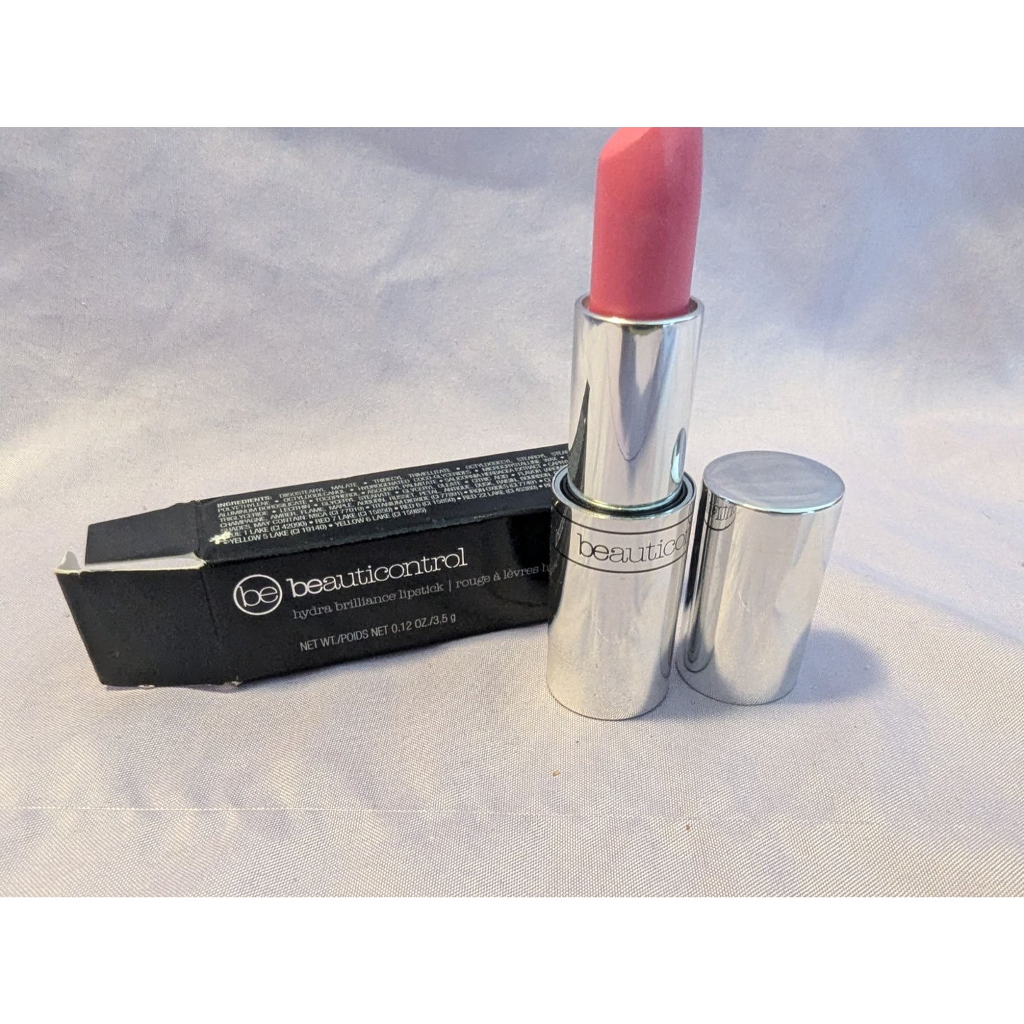 Beauticontrol Hydras Brilliance Lipstick Candy Bonbon Pink 0.12 Oz Silver Tube