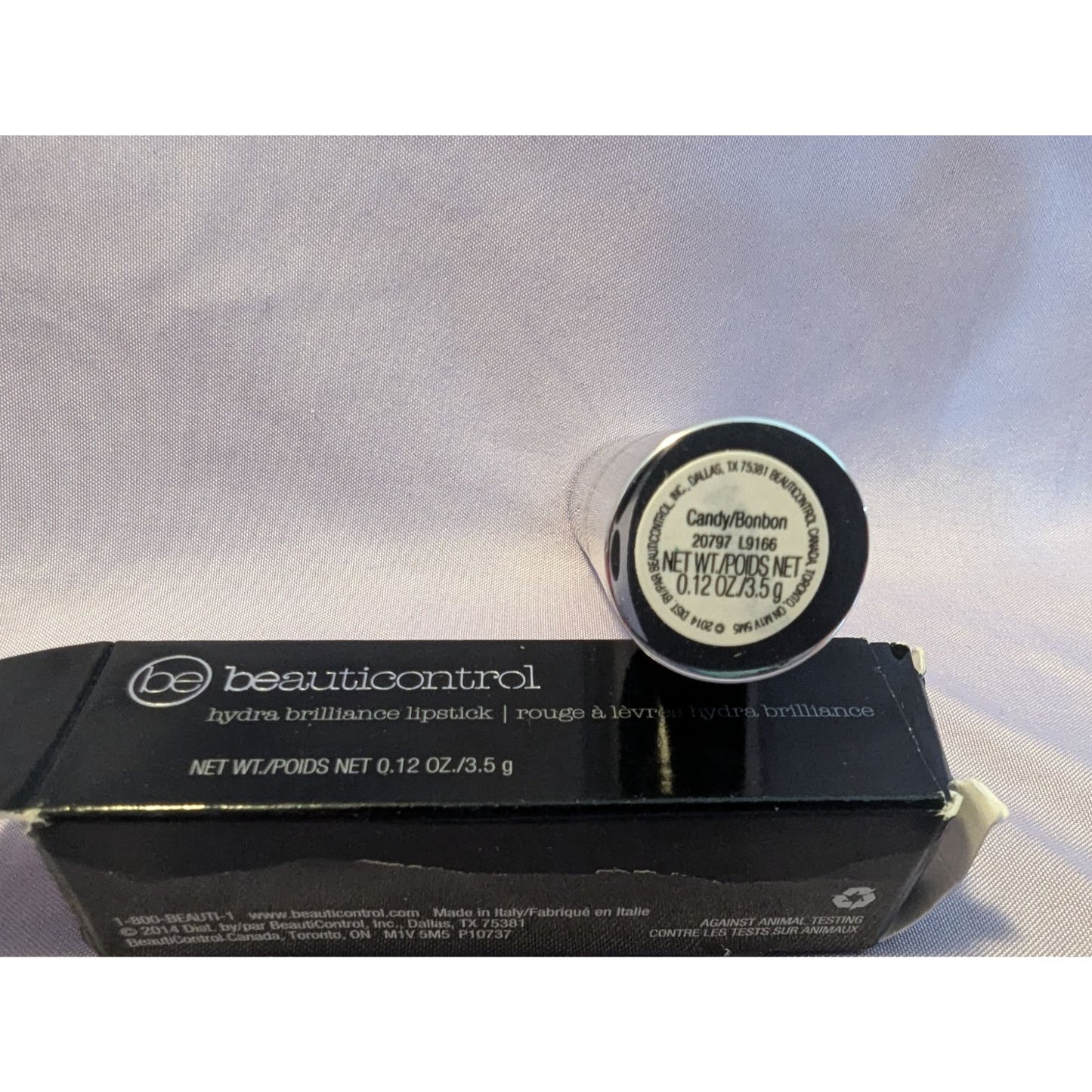 Beauticontrol Hydras Brilliance Lipstick Candy Bonbon Pink 0.12 Oz Silver Tube