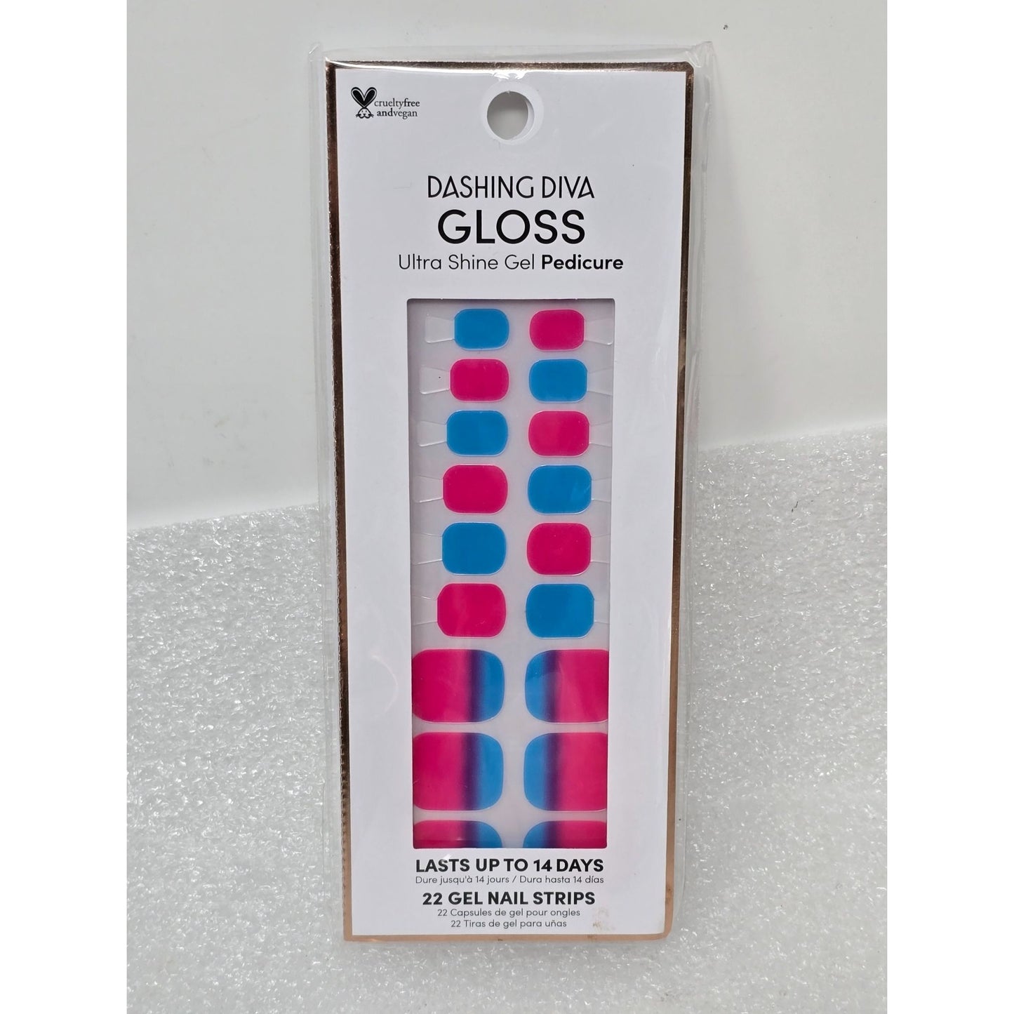 Dashing Diva Gloss Ultra Shine Gel Pedicure Nail Strips GSP95 Hot N Cold