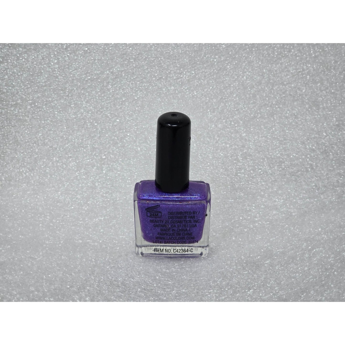 L.A. Colors Purple Nail Polish Shimmer Finish Long-Lasting Formula
