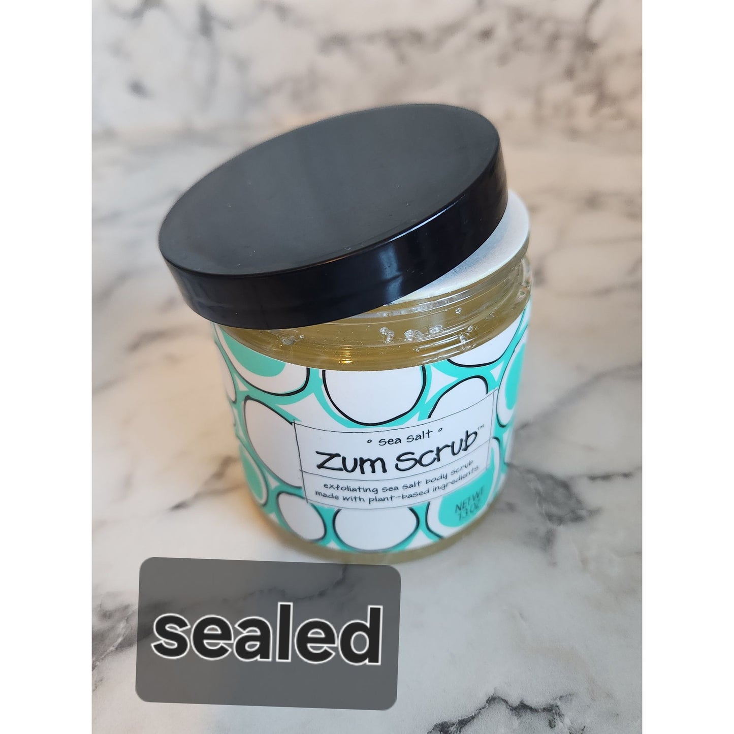 Indigo Wild Zum Scrub Sea Salt Exfoliating Body Scrub 13 Oz Plant-Based