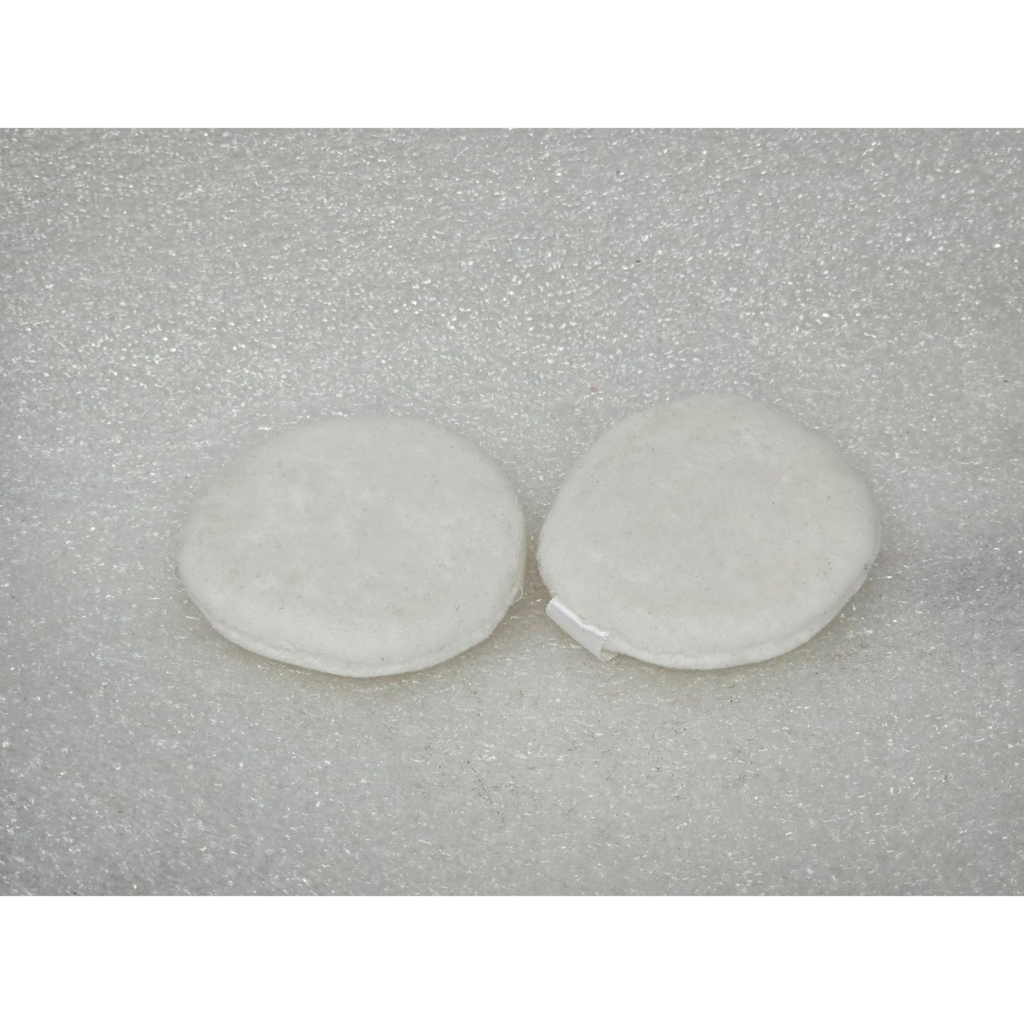 Chanel Powder Puff Set Of 2 Makeup Applicators White Round