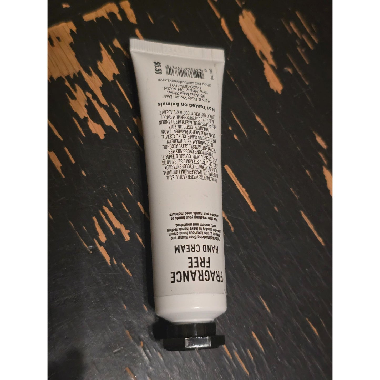 Bath & Body Works Shea Butter Fragrance-Free Hand Cream 1 Fl Oz Tube