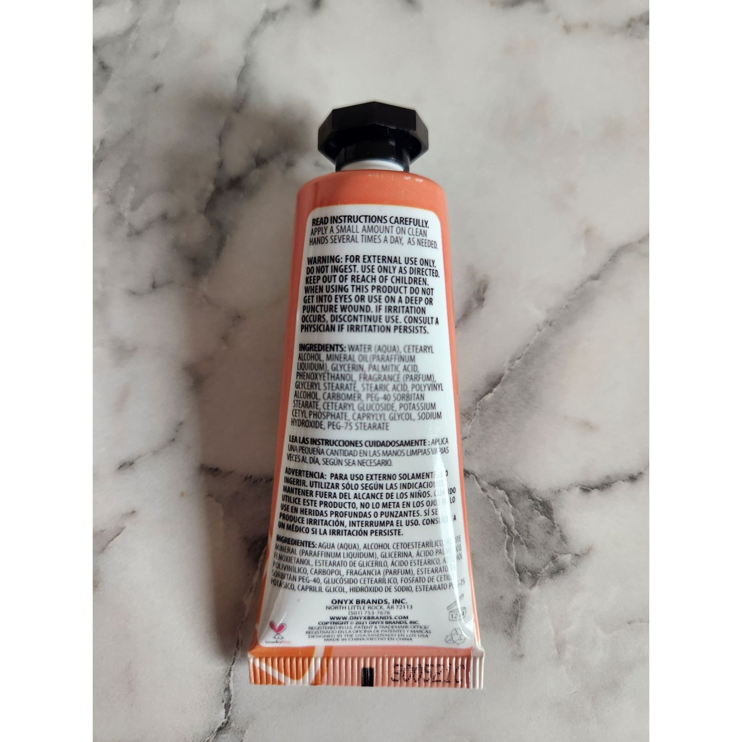 Onyx Professional Sunrise Mimosa Hand Cream Citrus Orange 0.8 Fl Oz Travel Size